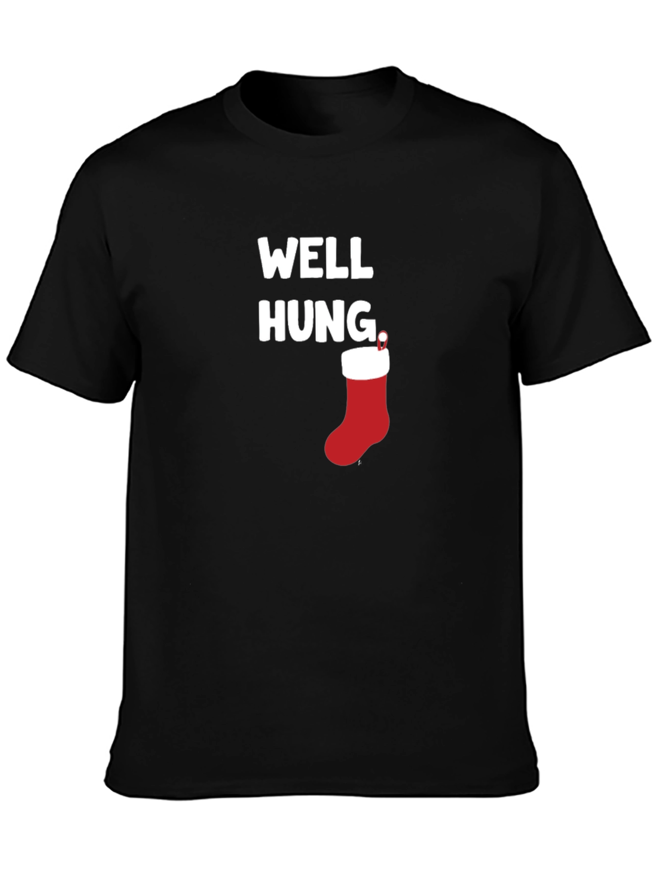 Well Hung Christmas Stocking Graphic Tee