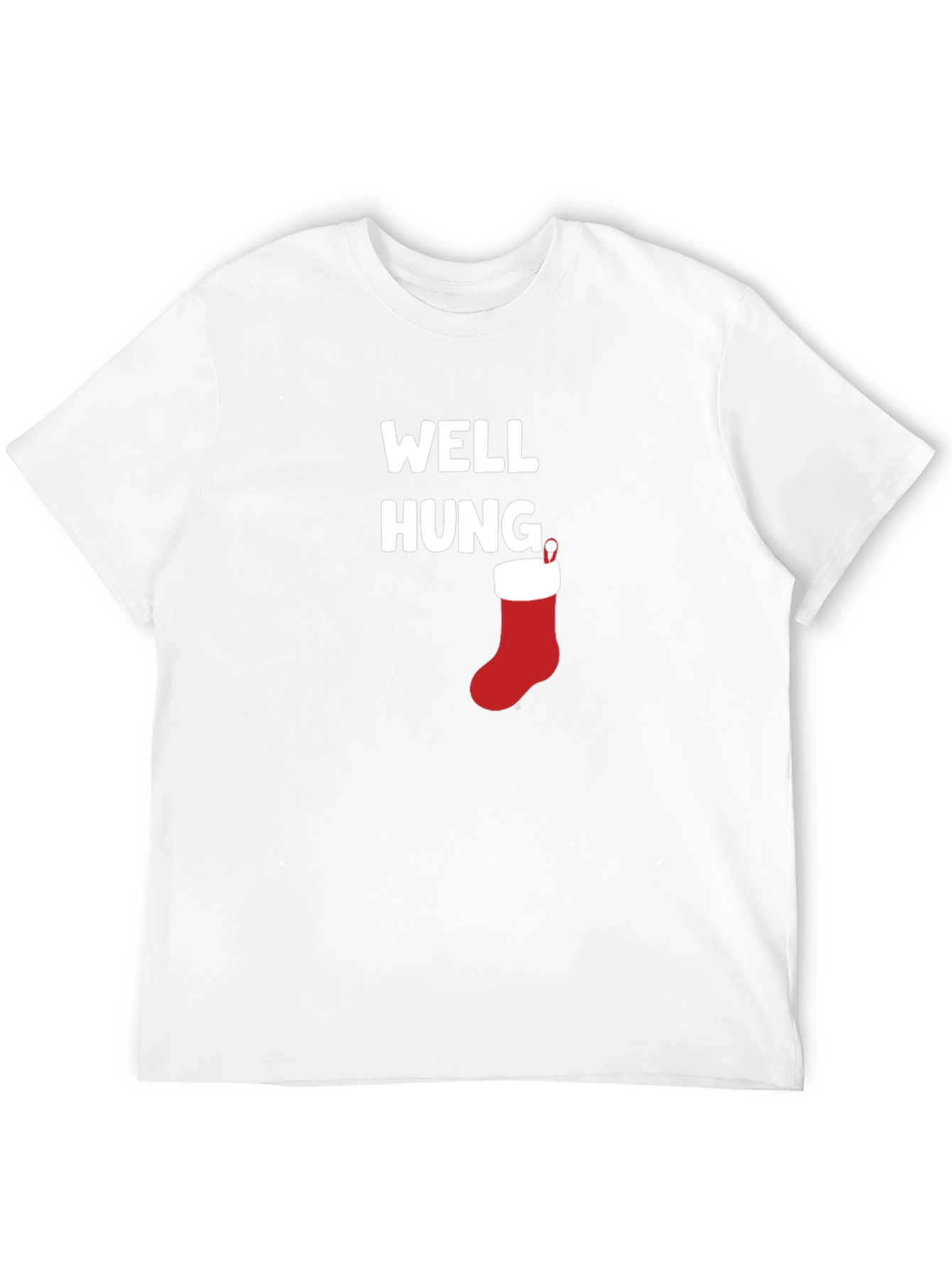 Well Hung Christmas Stocking Graphic Tee