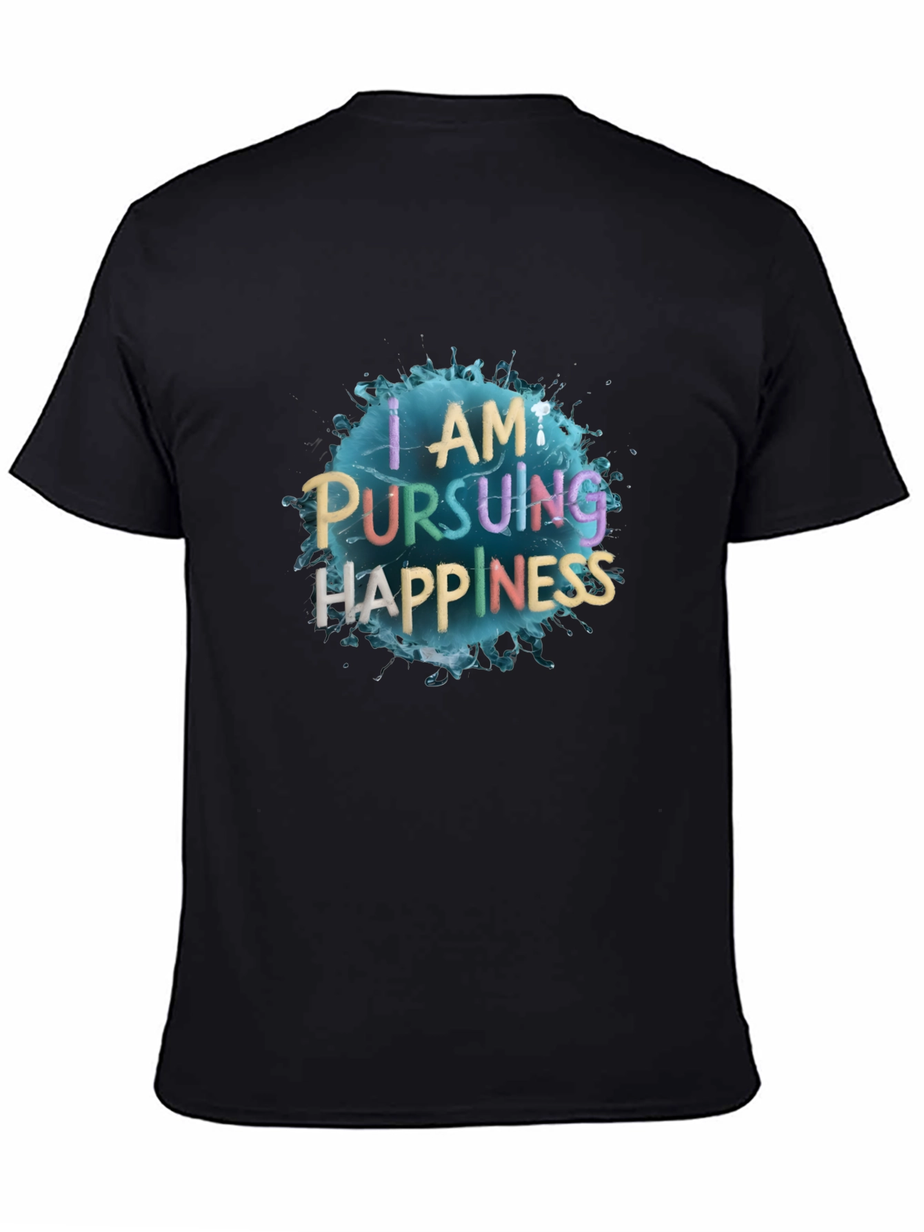 Pursuing Happiness Black Graphic Tee