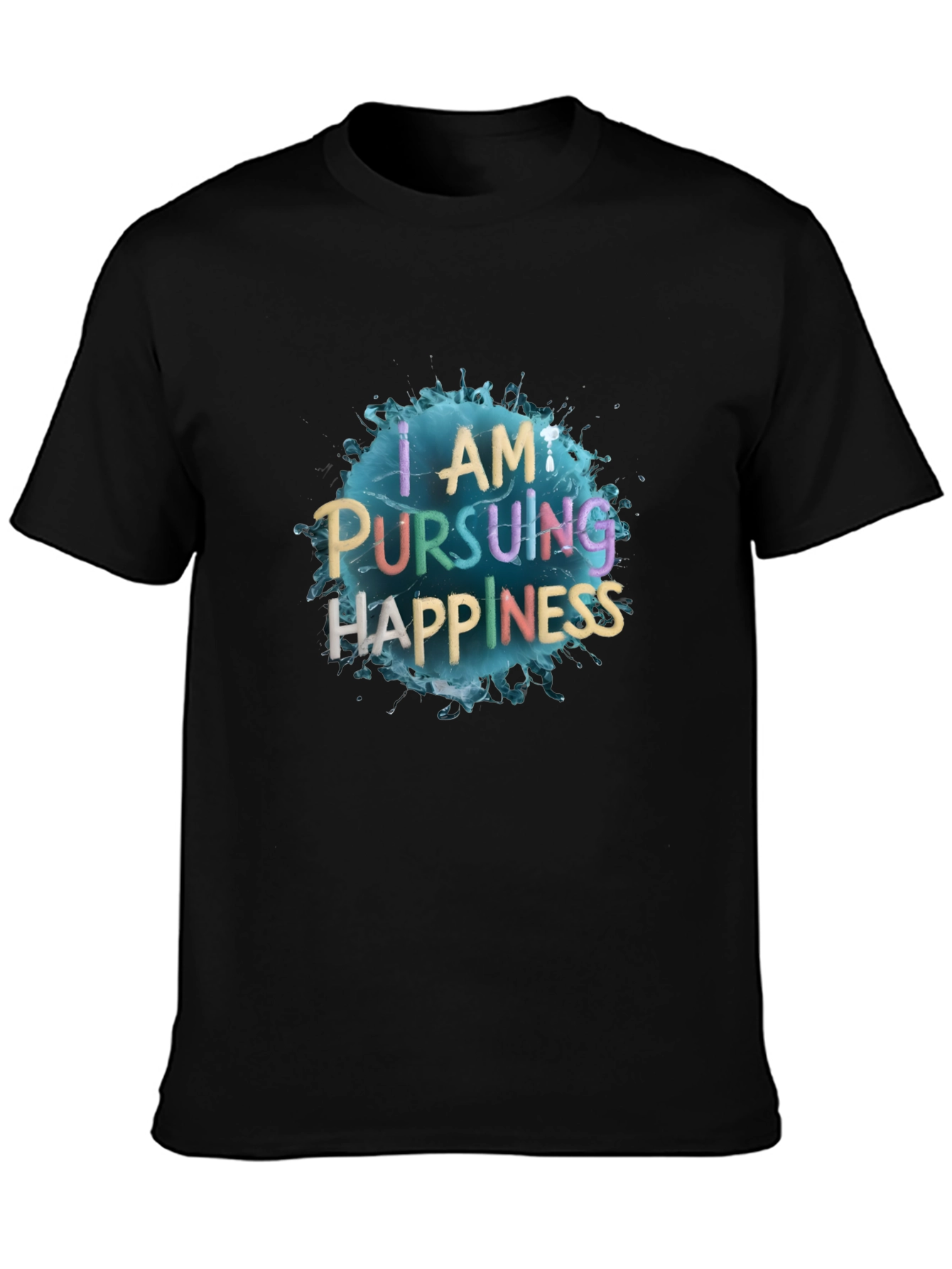 Pursuing Happiness Black Graphic Tee