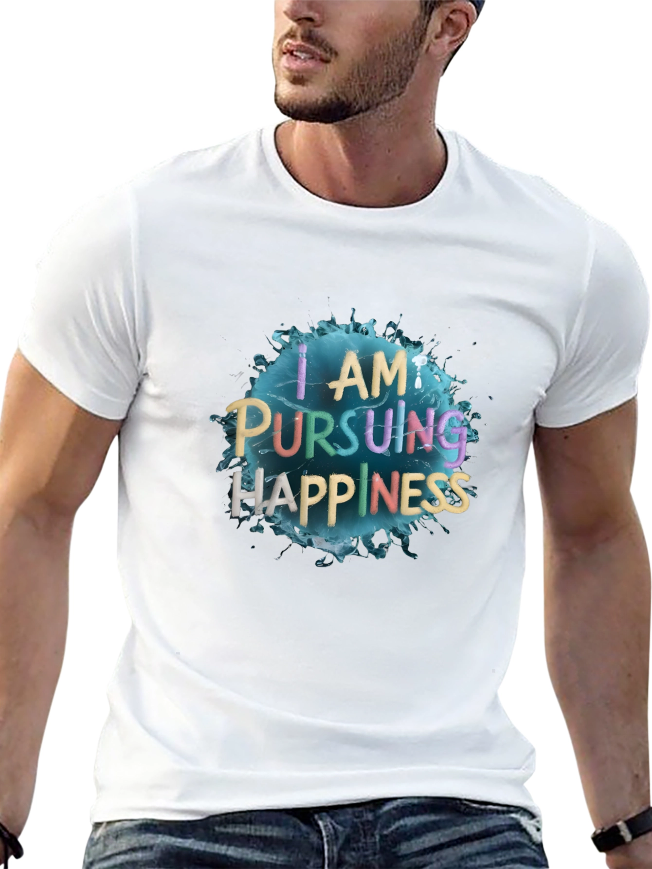 Pursuing Happiness Black Graphic Tee