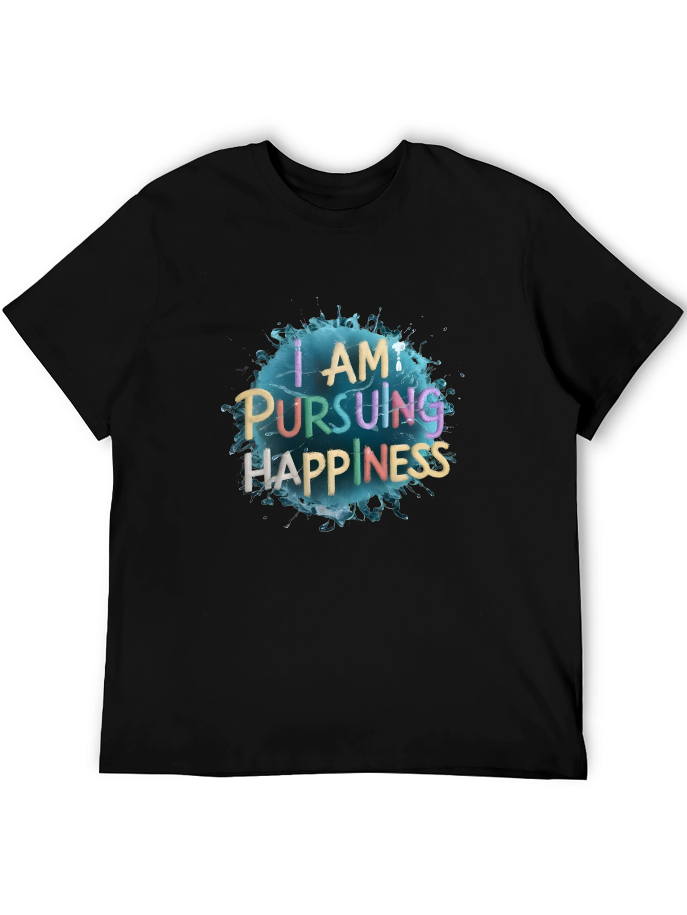 Pursuing Happiness Black Graphic Tee