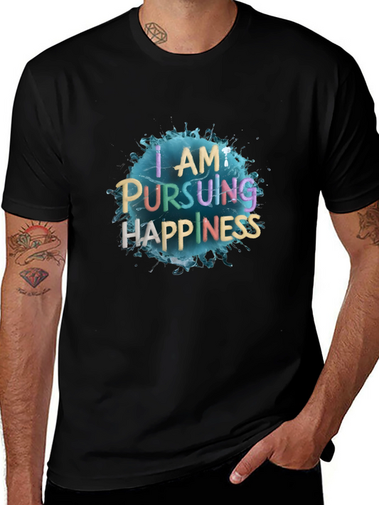 Pursuing Happiness Black Graphic Tee
