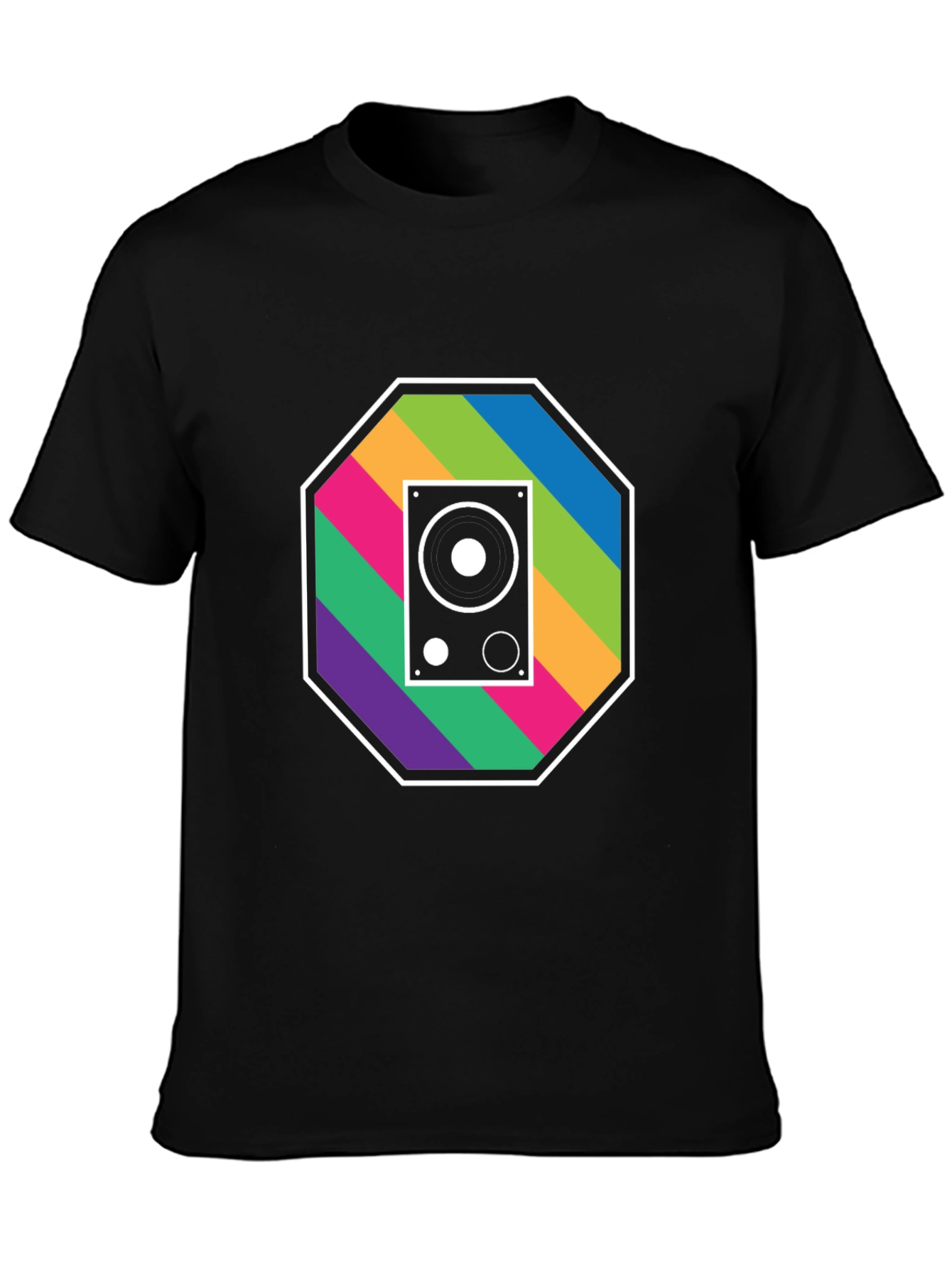 Retro Speaker Graphic Tee - Music Lovers T-Shirt