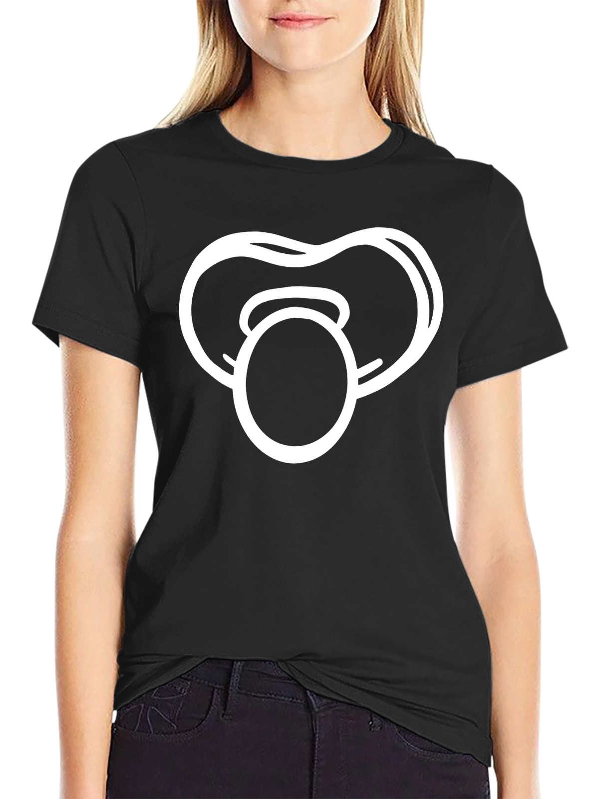 Pacifier Graphic Black T-Shirt