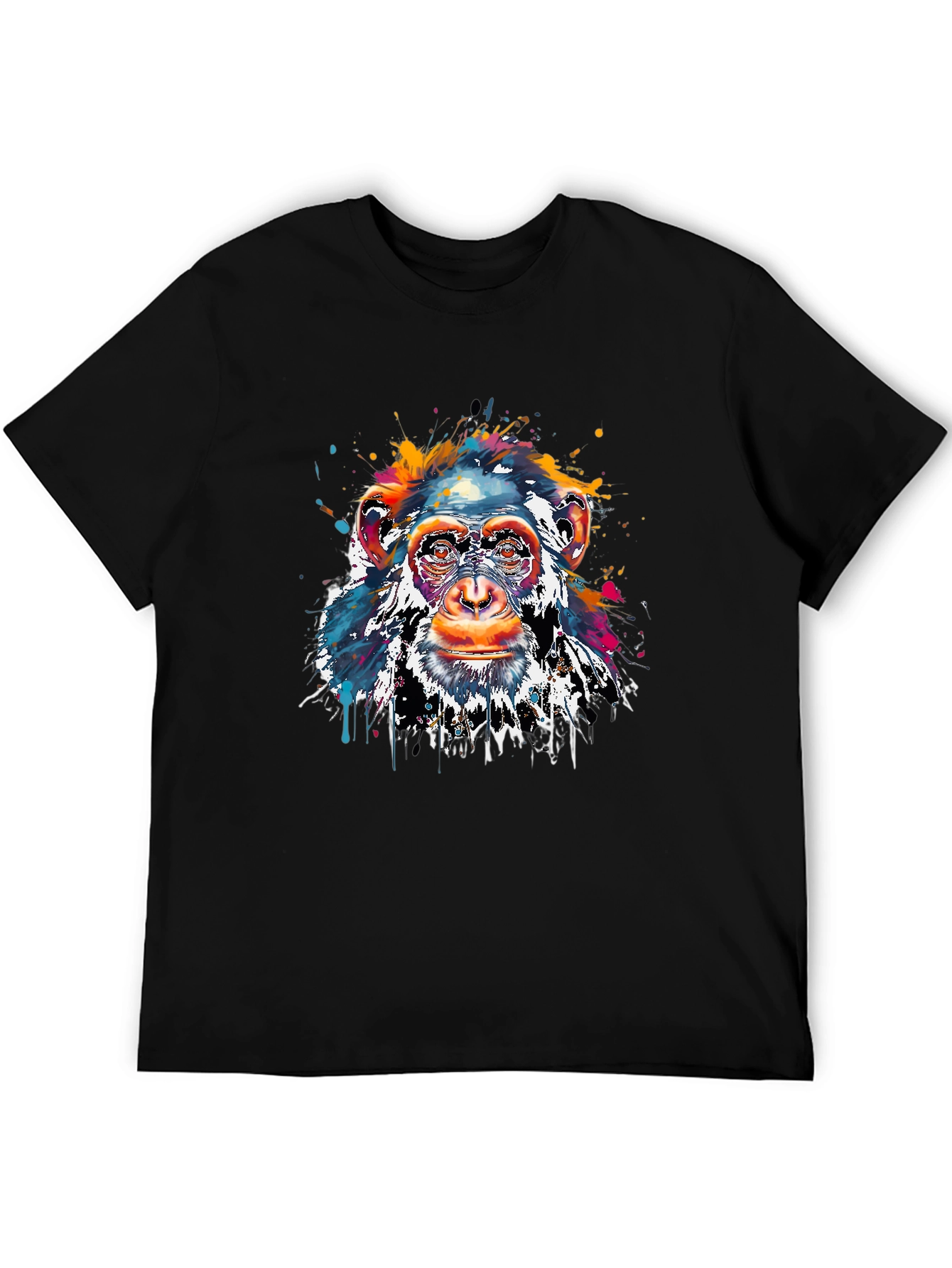 Colorful Monkey Graphic T-Shirt
