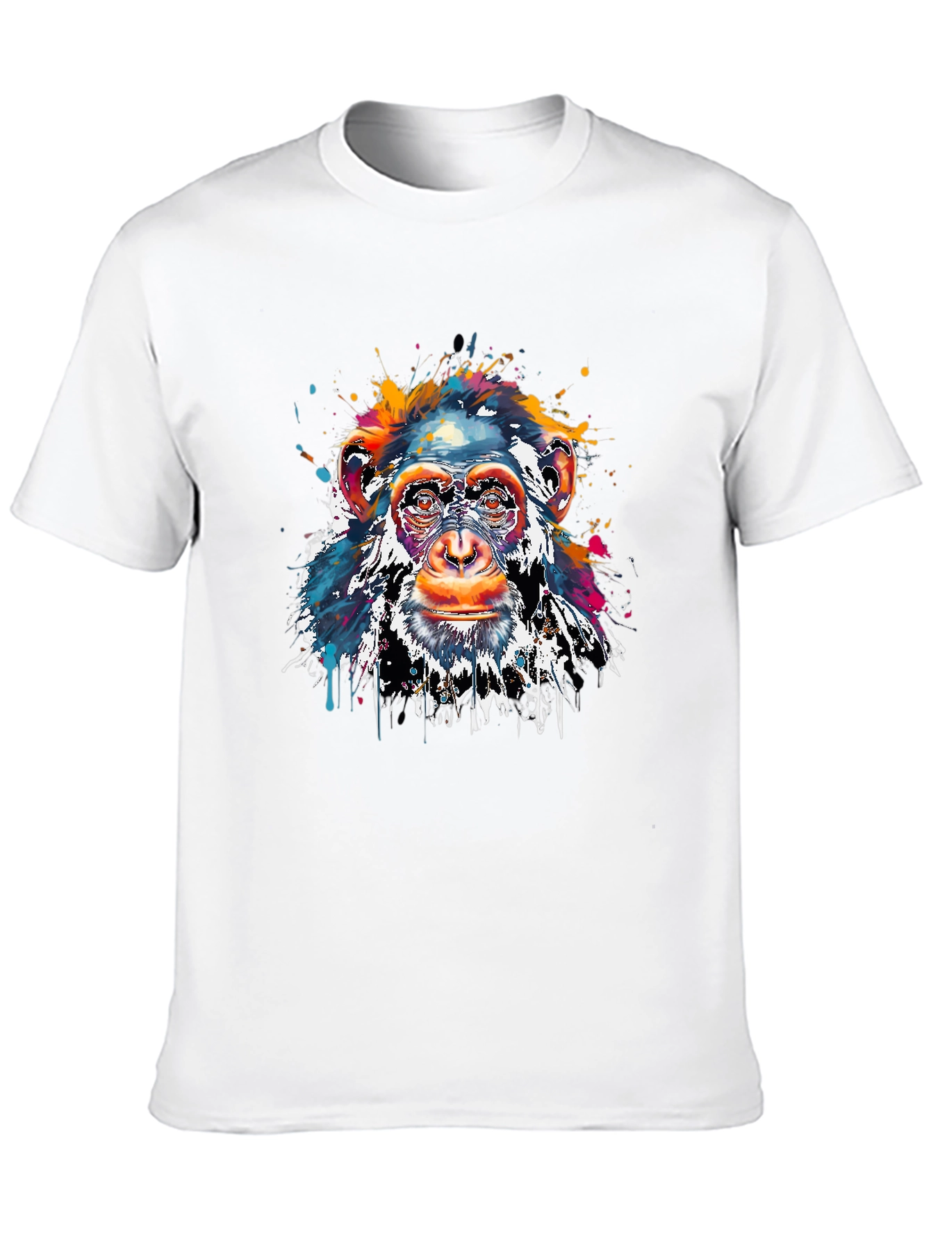 Colorful Monkey Graphic T-Shirt