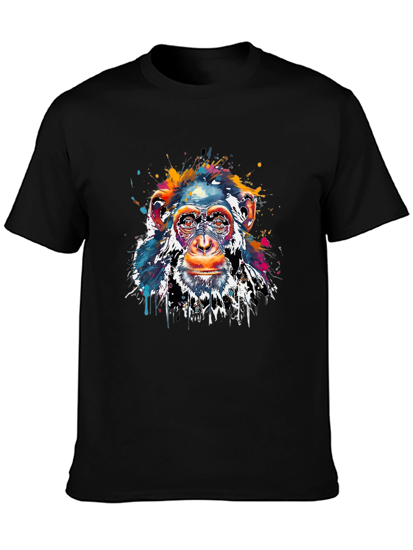 Colorful Monkey Graphic T-Shirt