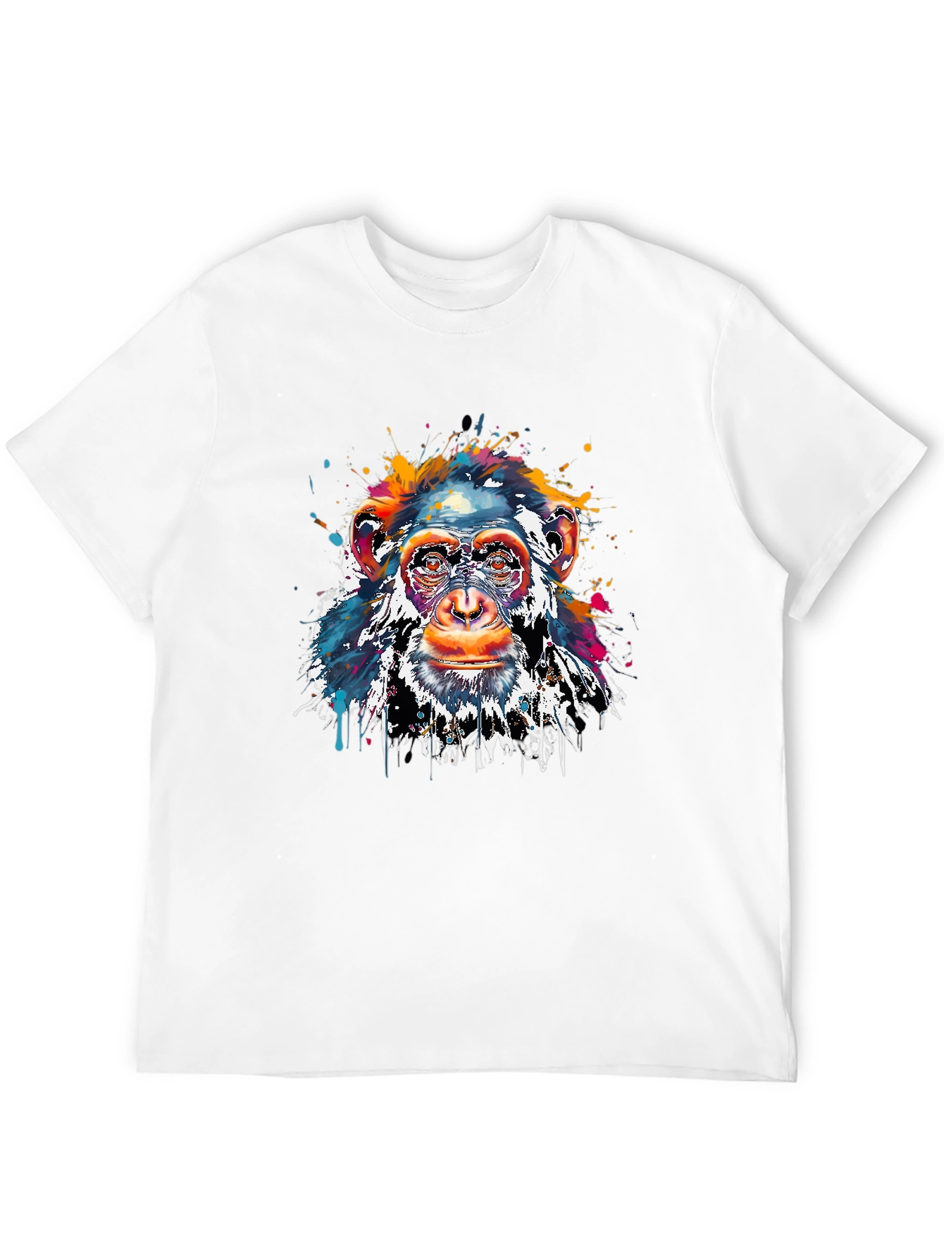 Colorful Monkey Graphic T-Shirt