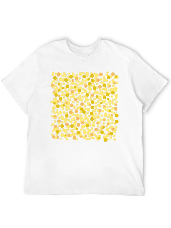 Polka Dot Graphic Tee - Casual Black T-Shirt