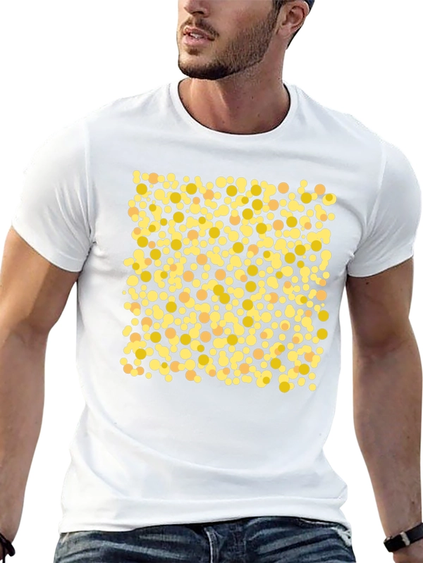 Polka Dot Graphic Tee - Casual Black T-Shirt