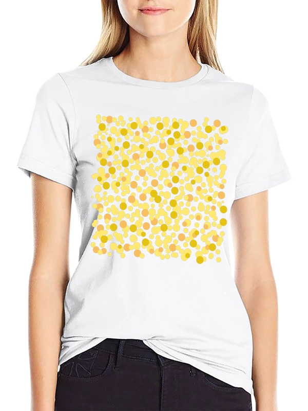 Polka Dot Graphic Tee - Casual Black T-Shirt