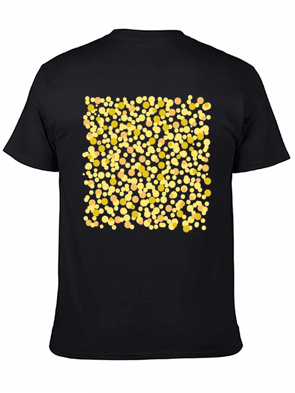 Polka Dot Graphic Tee - Casual Black T-Shirt