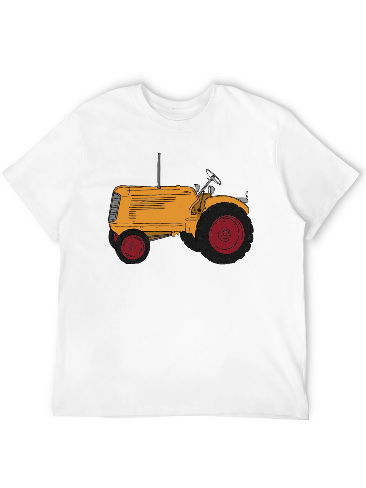 Tractor Graphic Tee - Stylish Black Cotton T-Shirt