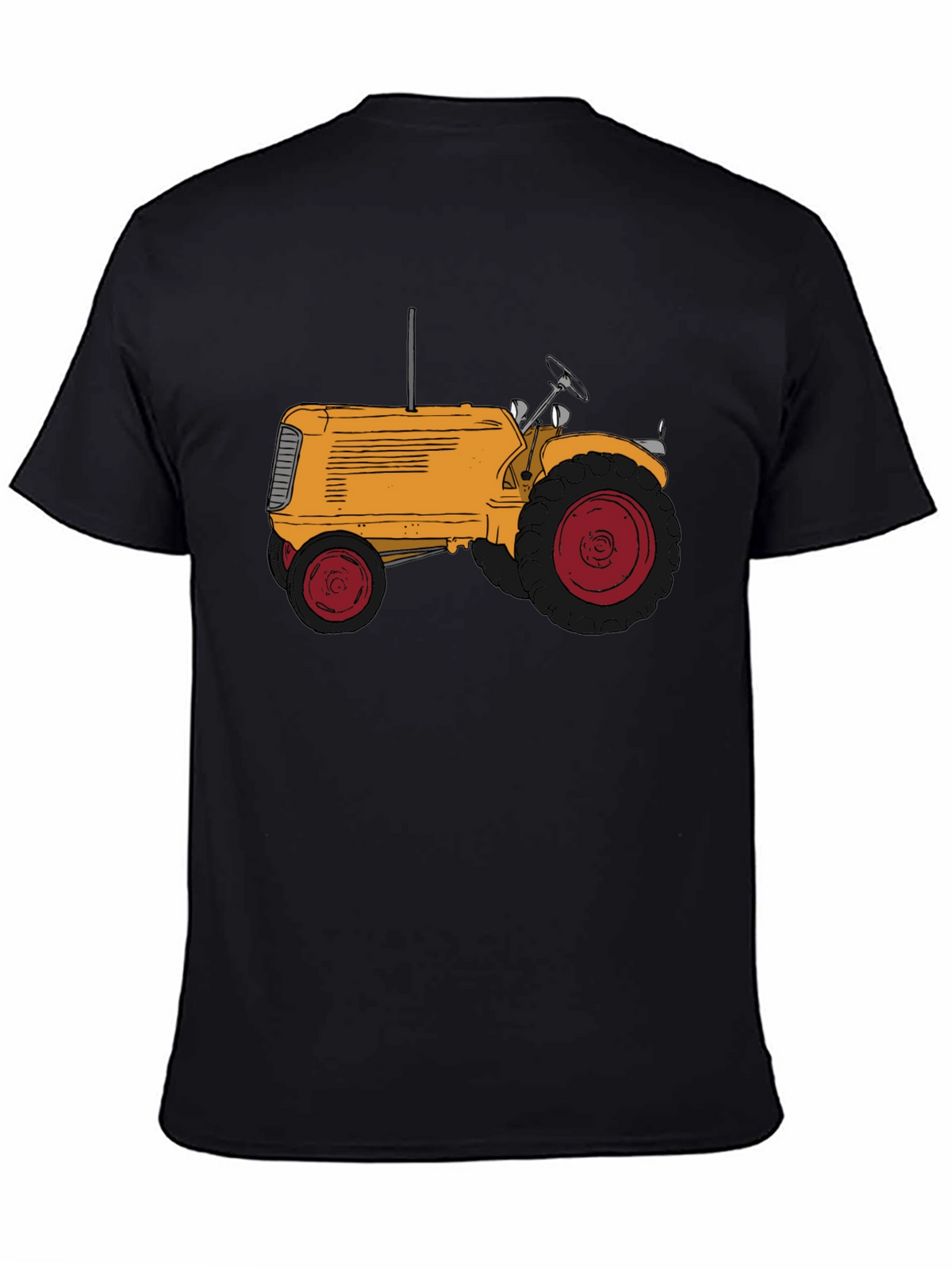 Tractor Graphic Tee - Stylish Black Cotton T-Shirt