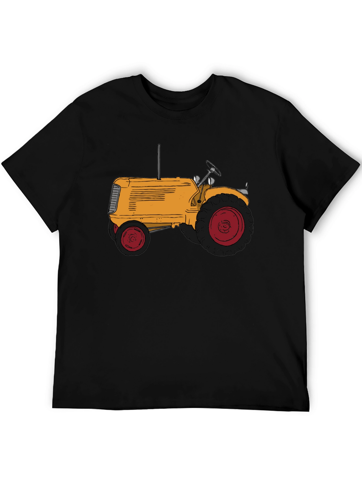 Tractor Graphic Tee - Stylish Black Cotton T-Shirt