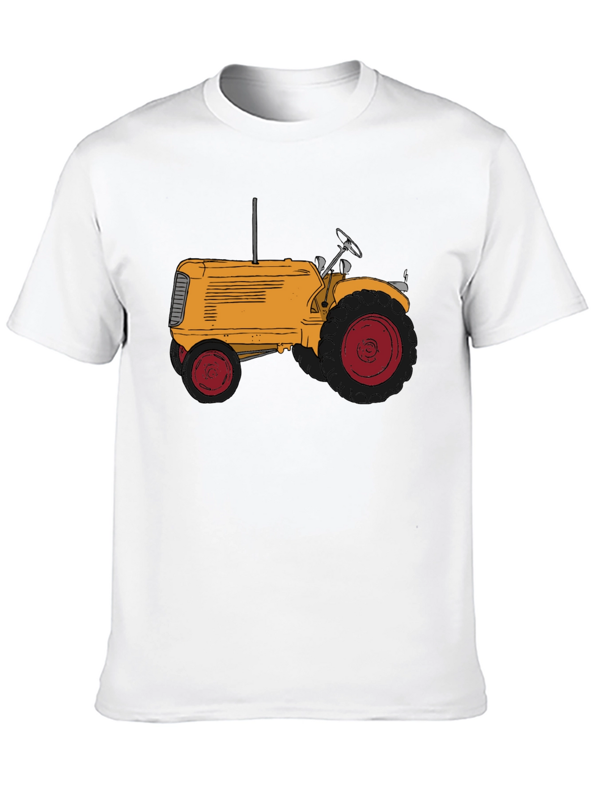 Tractor Graphic Tee - Stylish Black Cotton T-Shirt