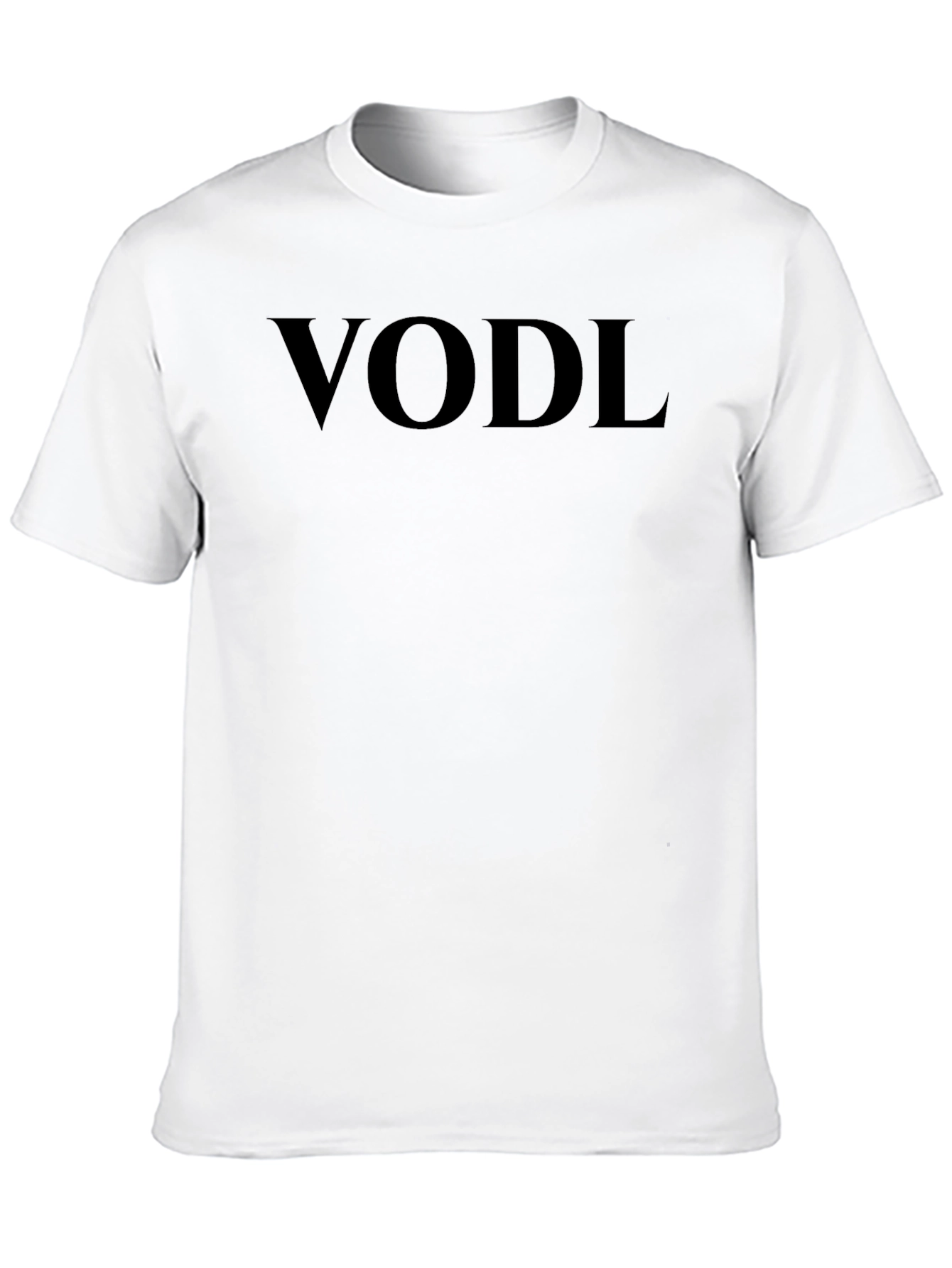 VODL T-Shirt - Solid Black Crew Neck Tee