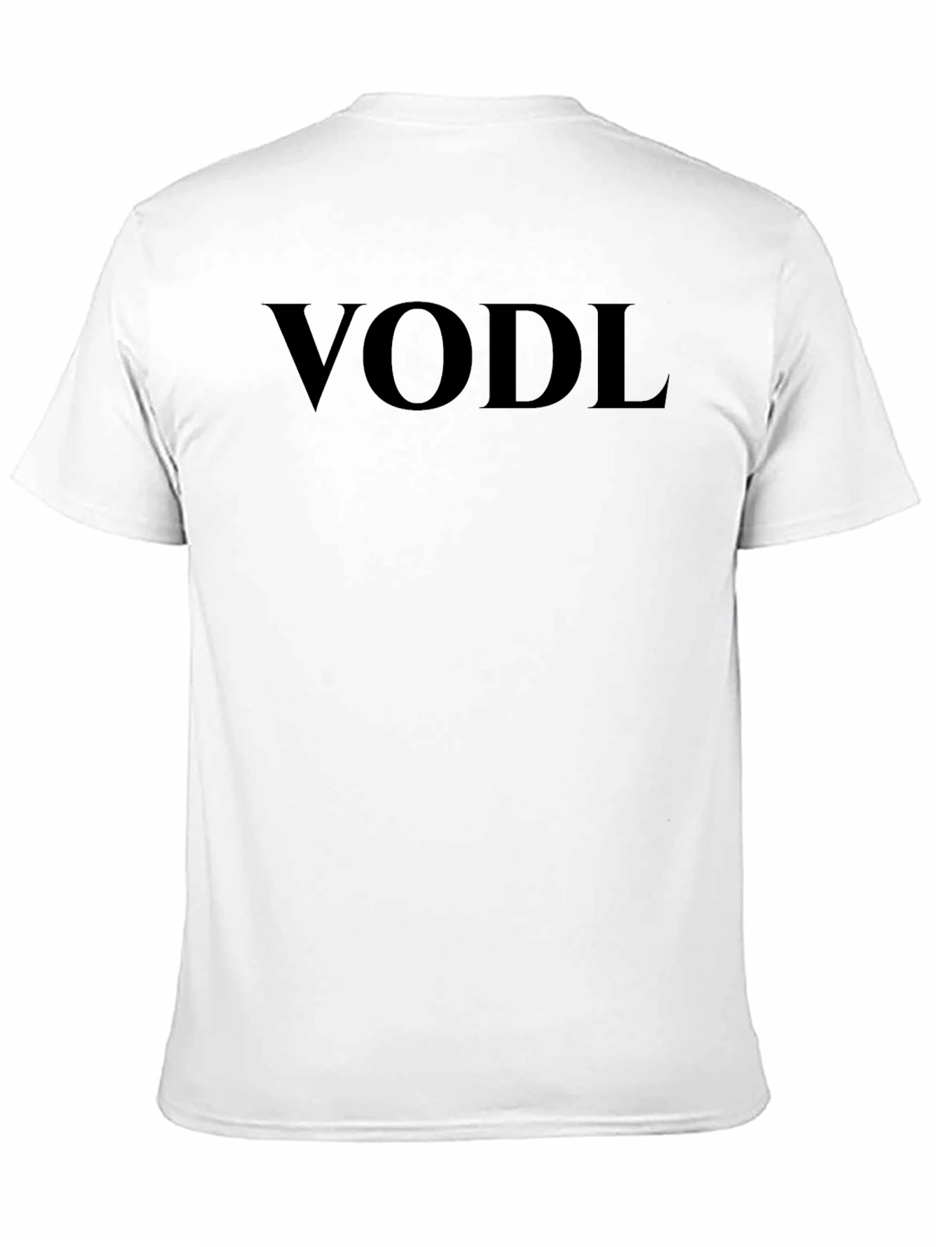 VODL T-Shirt - Solid Black Crew Neck Tee