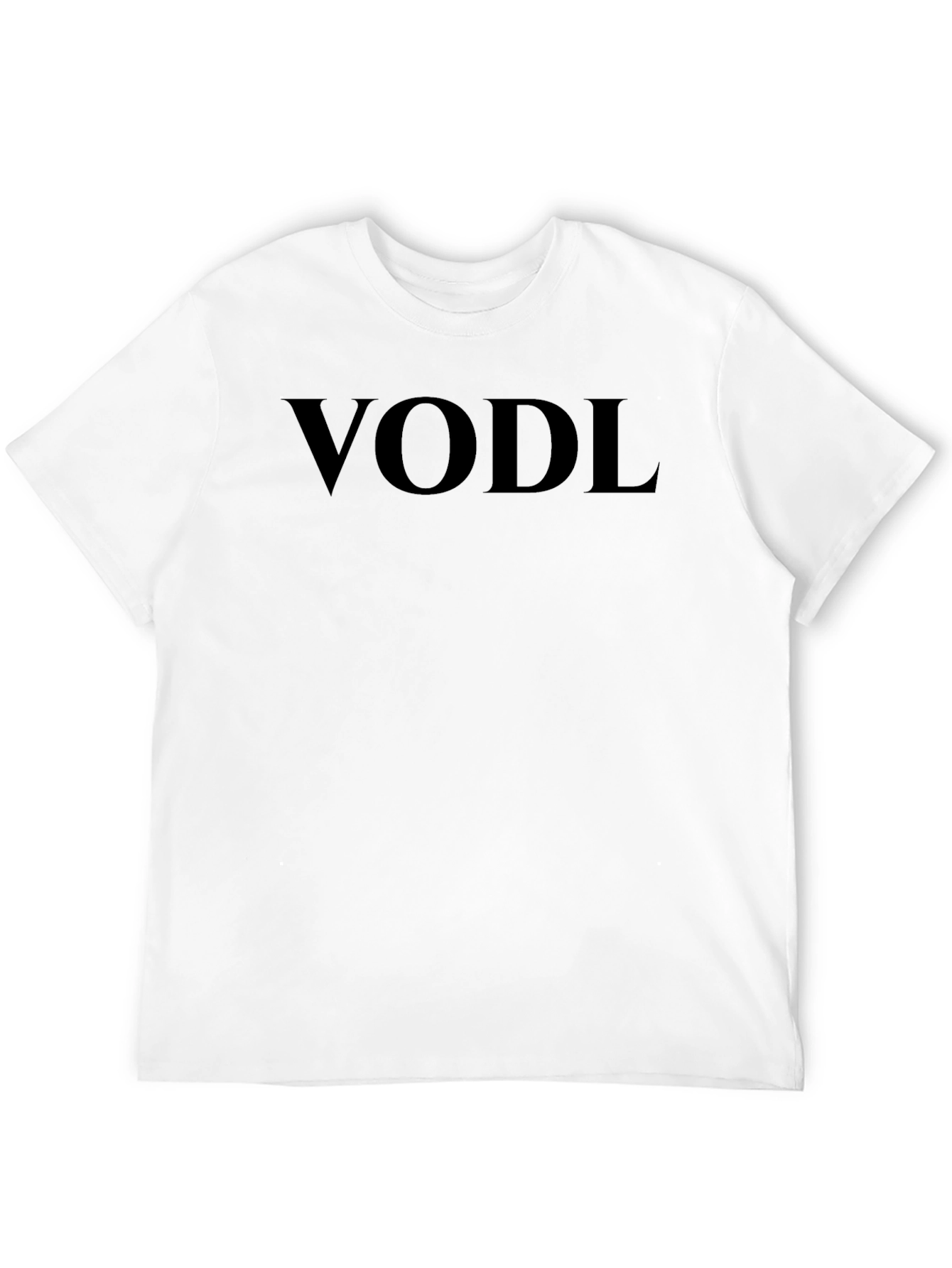 VODL T-Shirt - Solid Black Crew Neck Tee