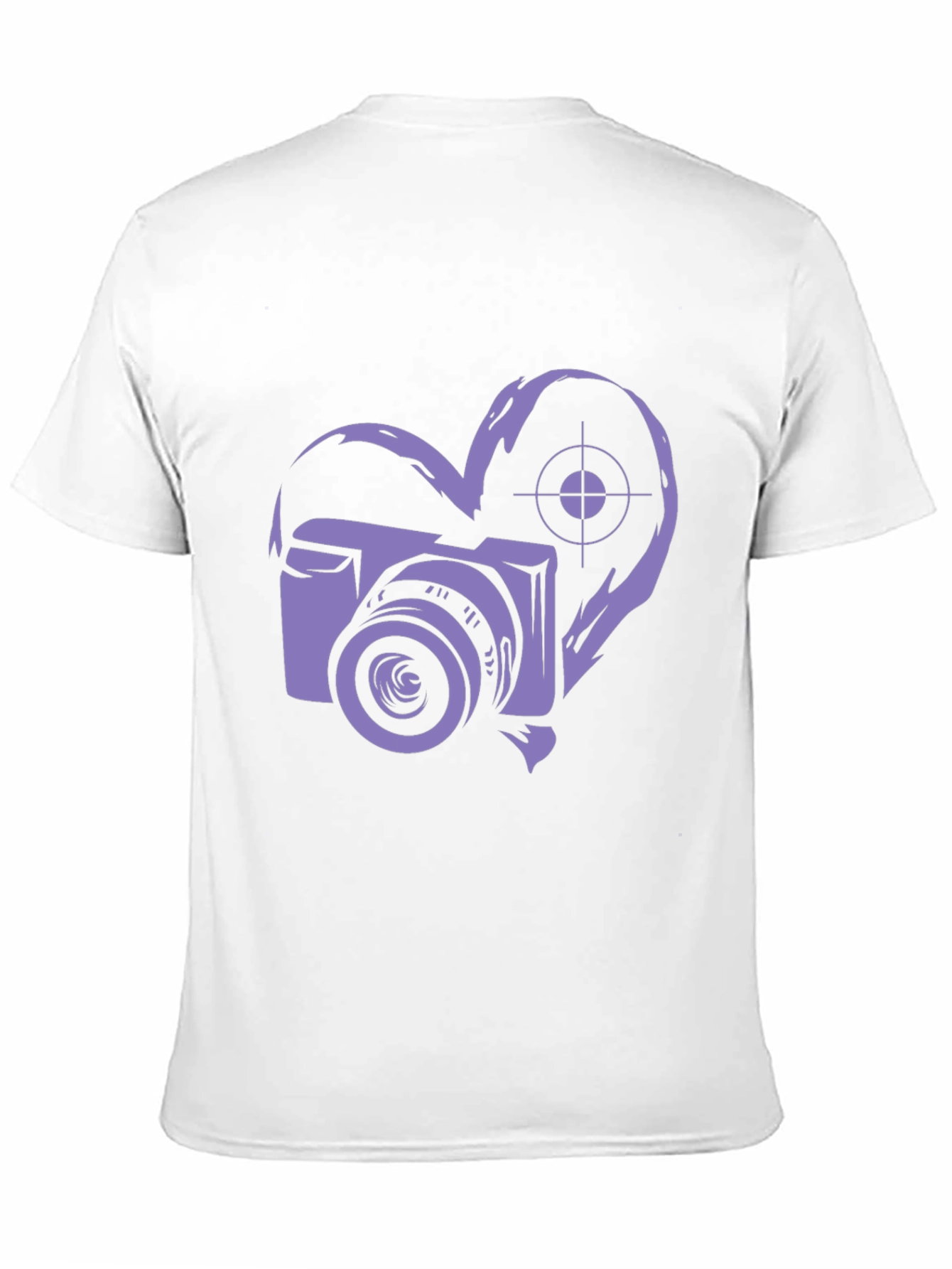 Camera Heart Graphic Black T-Shirt