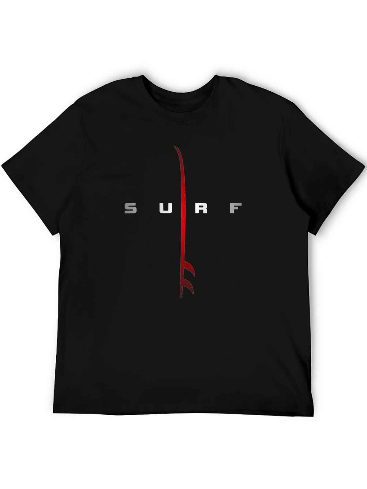 Mens Black Surf Graphic Tee - Casual Style