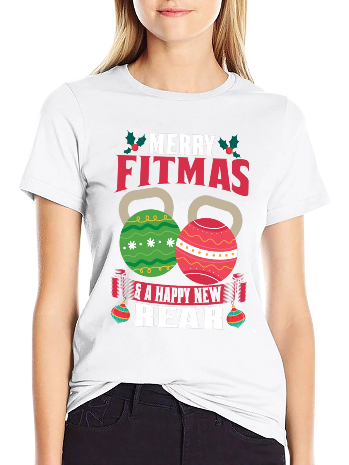 Merry Fitmas T-Shirt - Festive Fitness Apparel