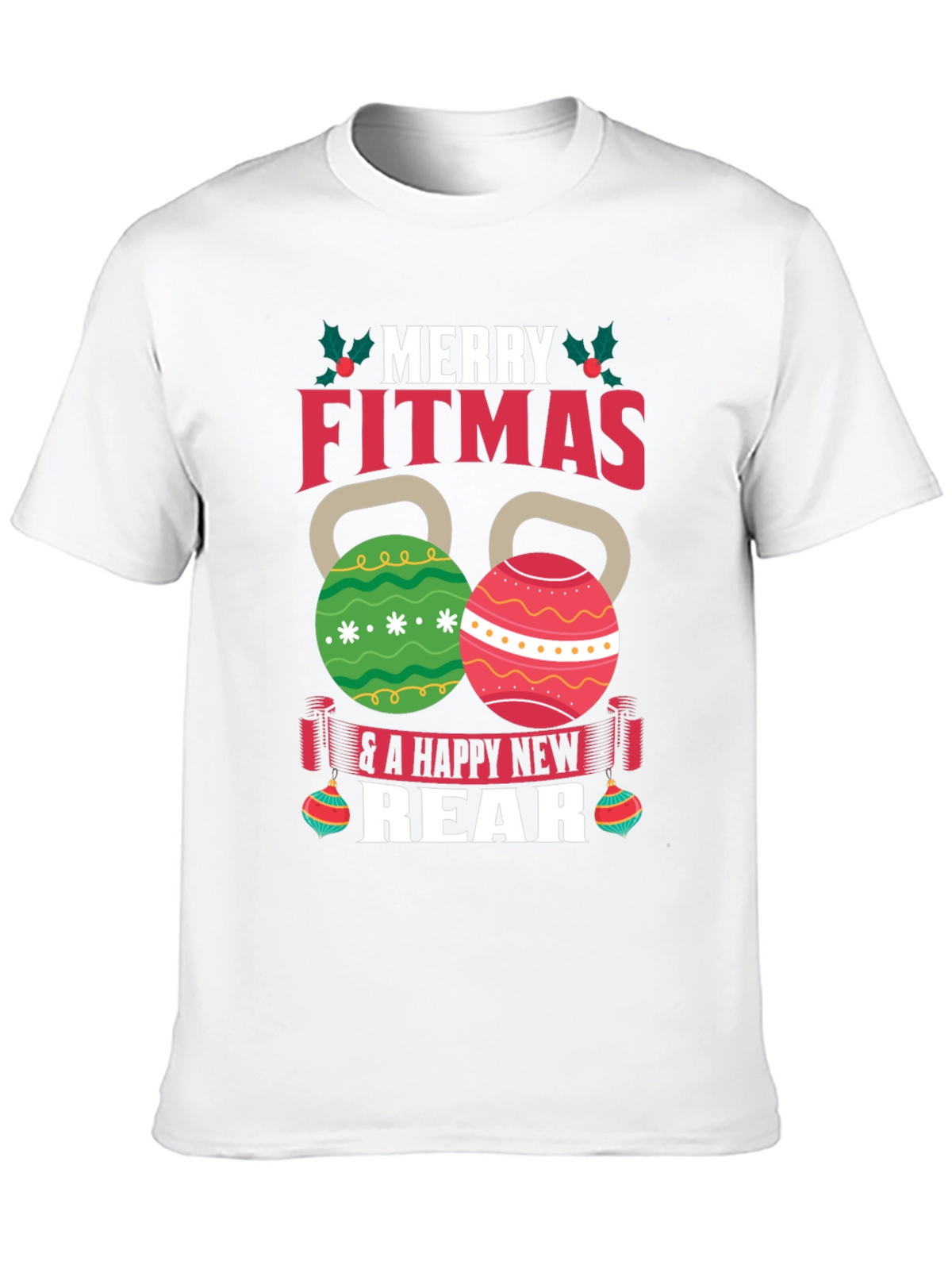 Merry Fitmas T-Shirt - Festive Fitness Apparel