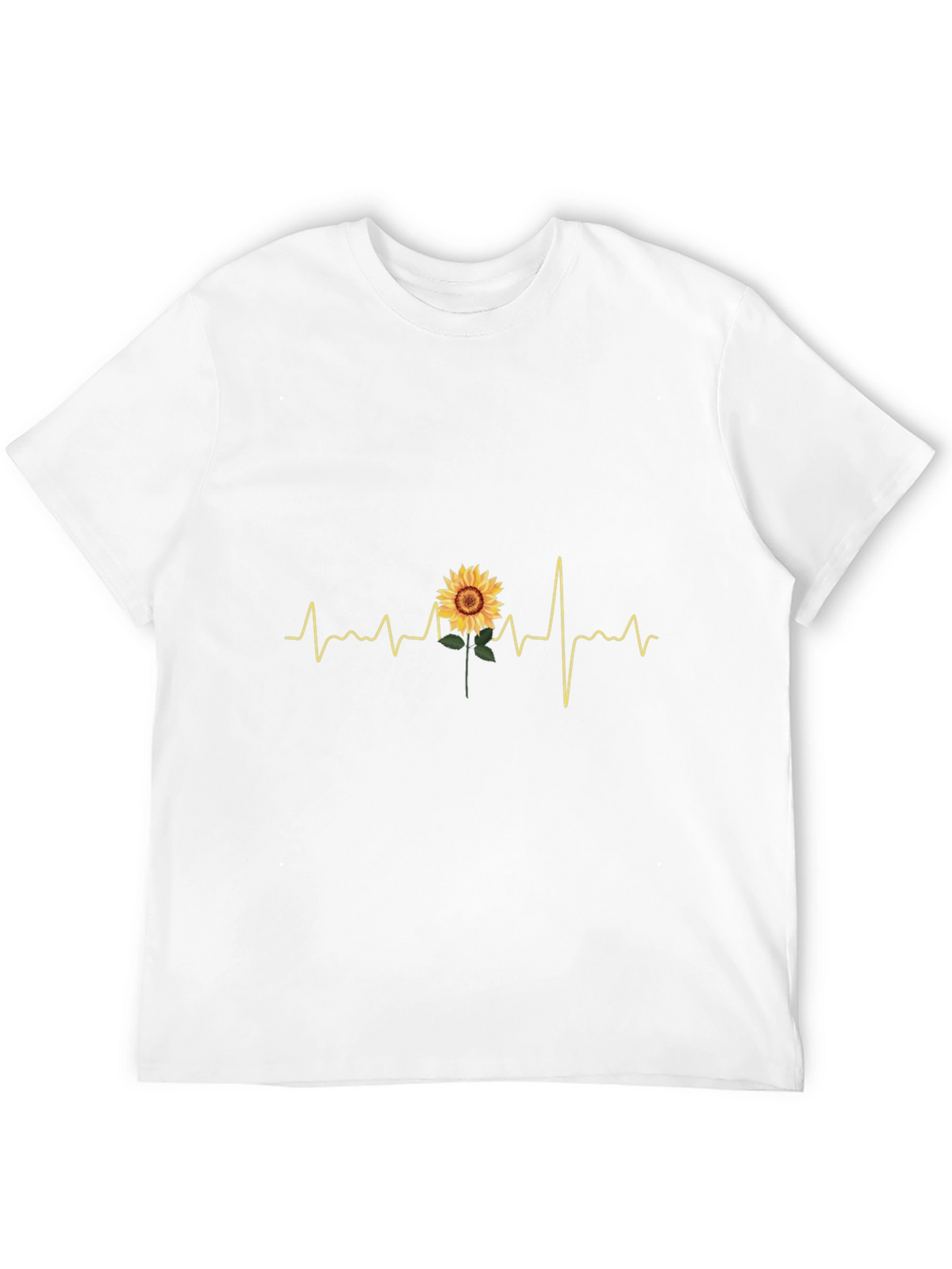 Sunflower Heartbeat T-Shirt - Black