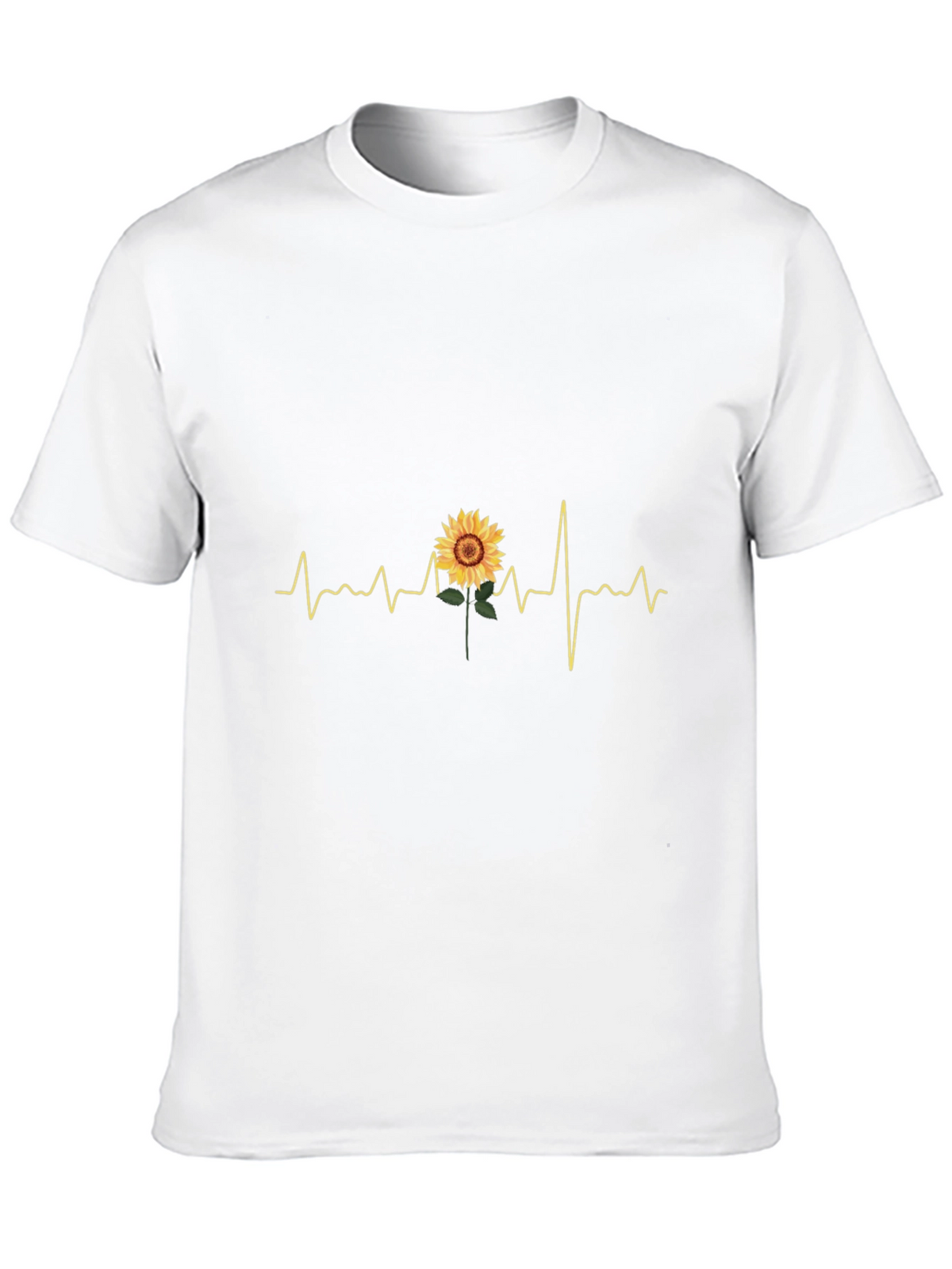 Sunflower Heartbeat T-Shirt - Black