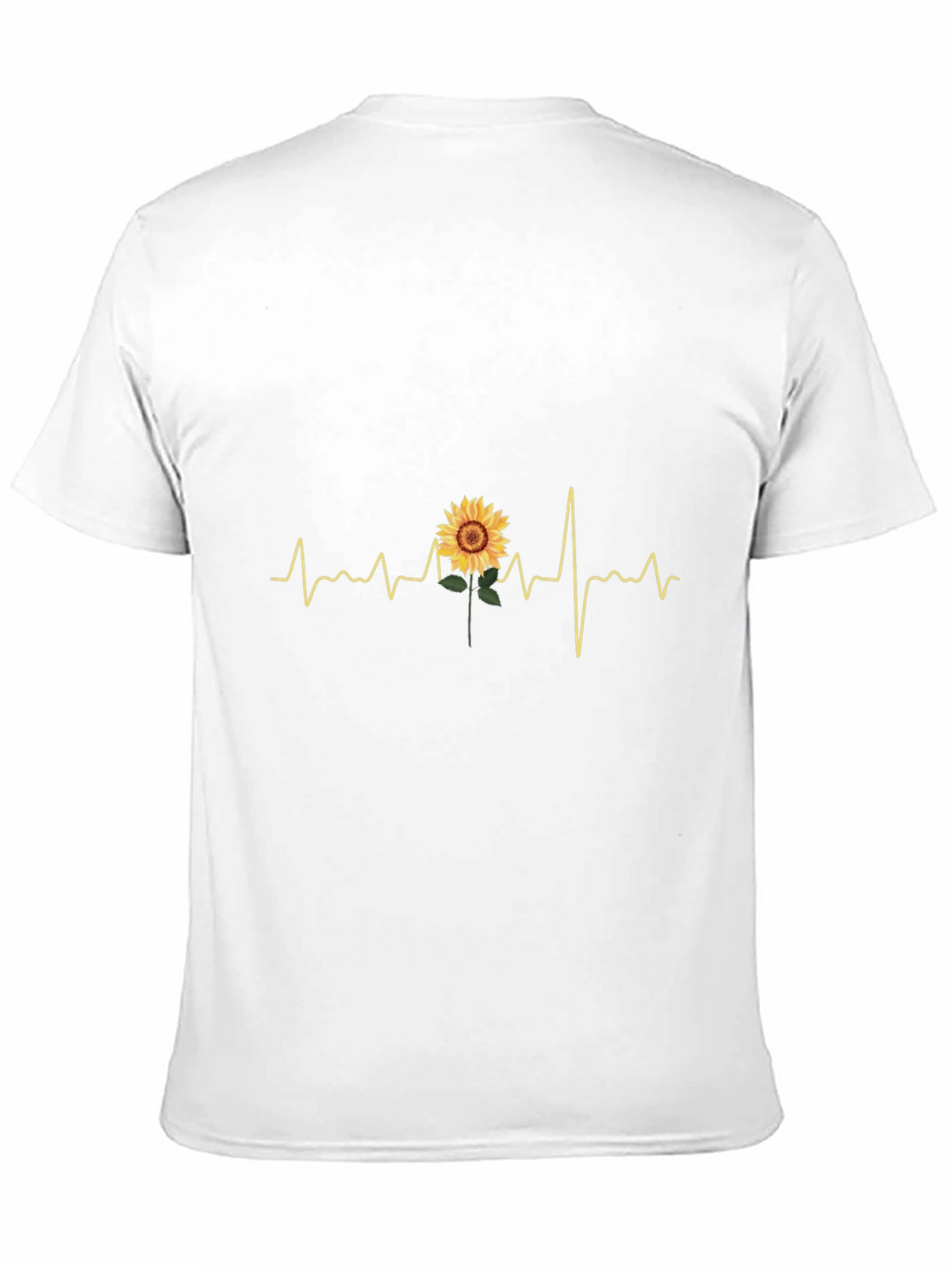 Sunflower Heartbeat T-Shirt - Black
