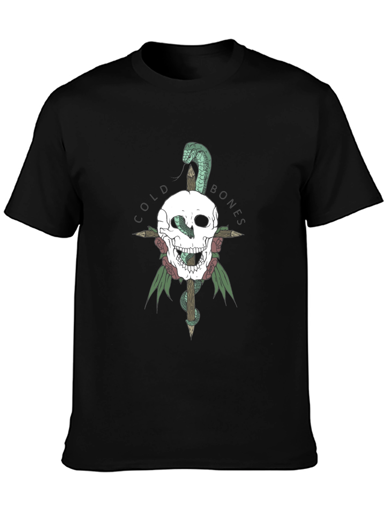 Cold Bones Skull & Snake Graphic Tee
