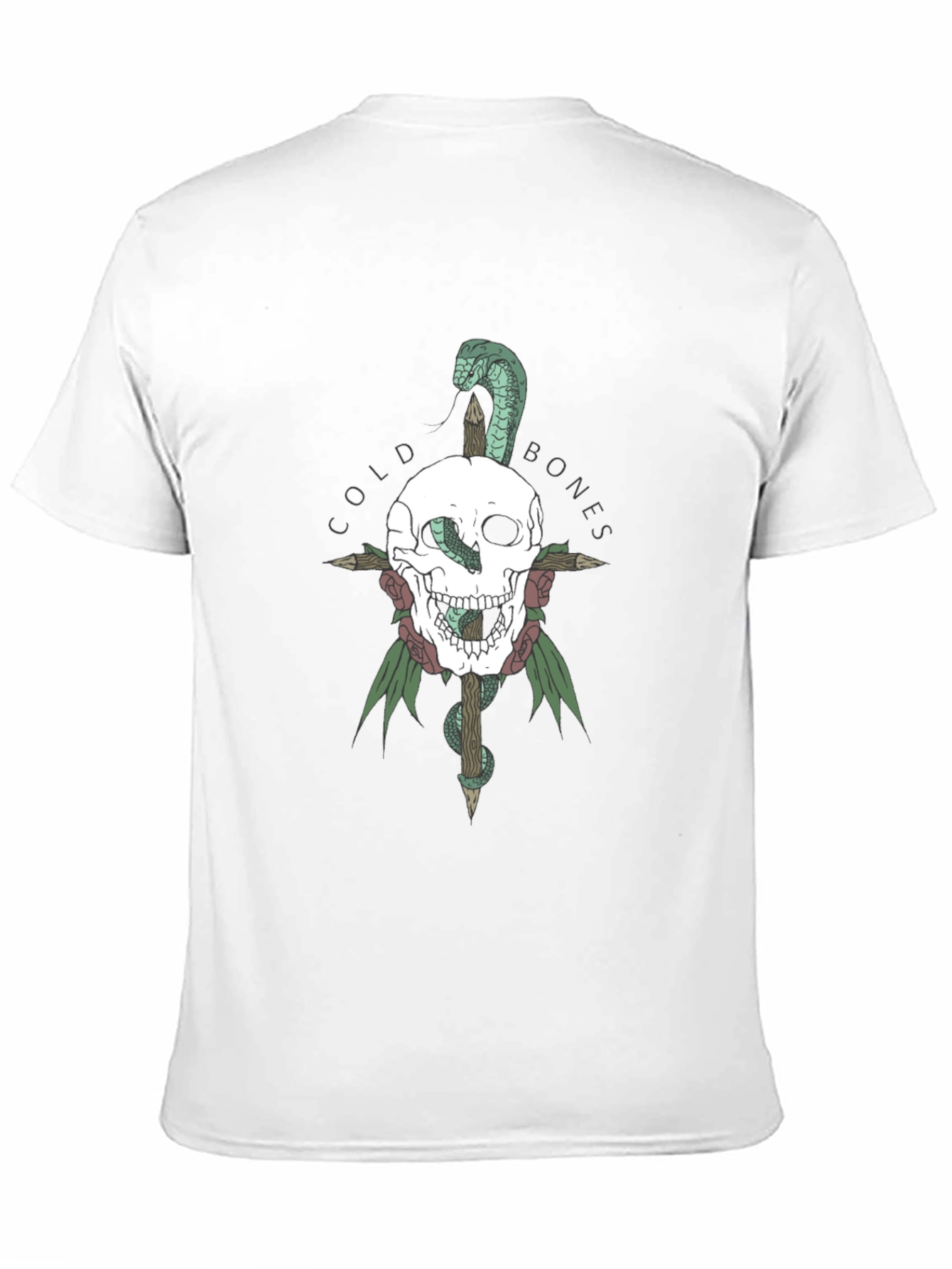 Cold Bones Skull & Snake Graphic Tee