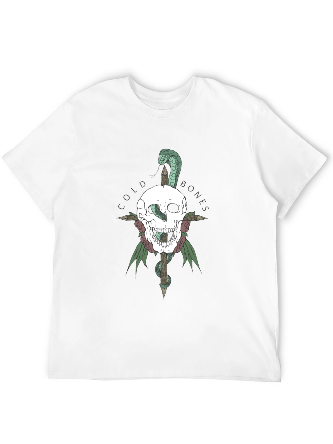 Cold Bones Skull & Snake Graphic Tee