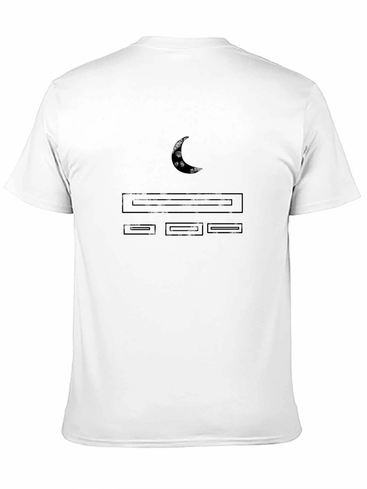 Mens Black T-Shirt with Moon and Console Design