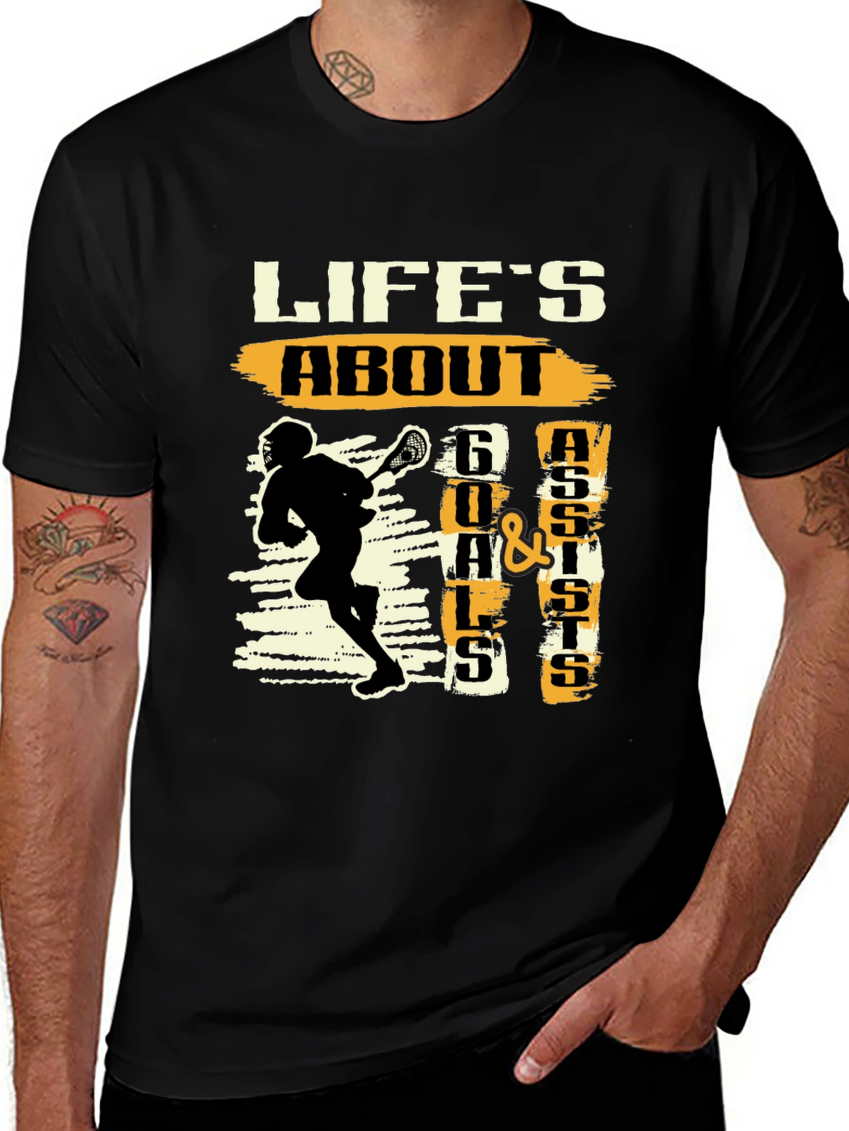 Lifes About Goals and Assists Lacrosse T-Shirt