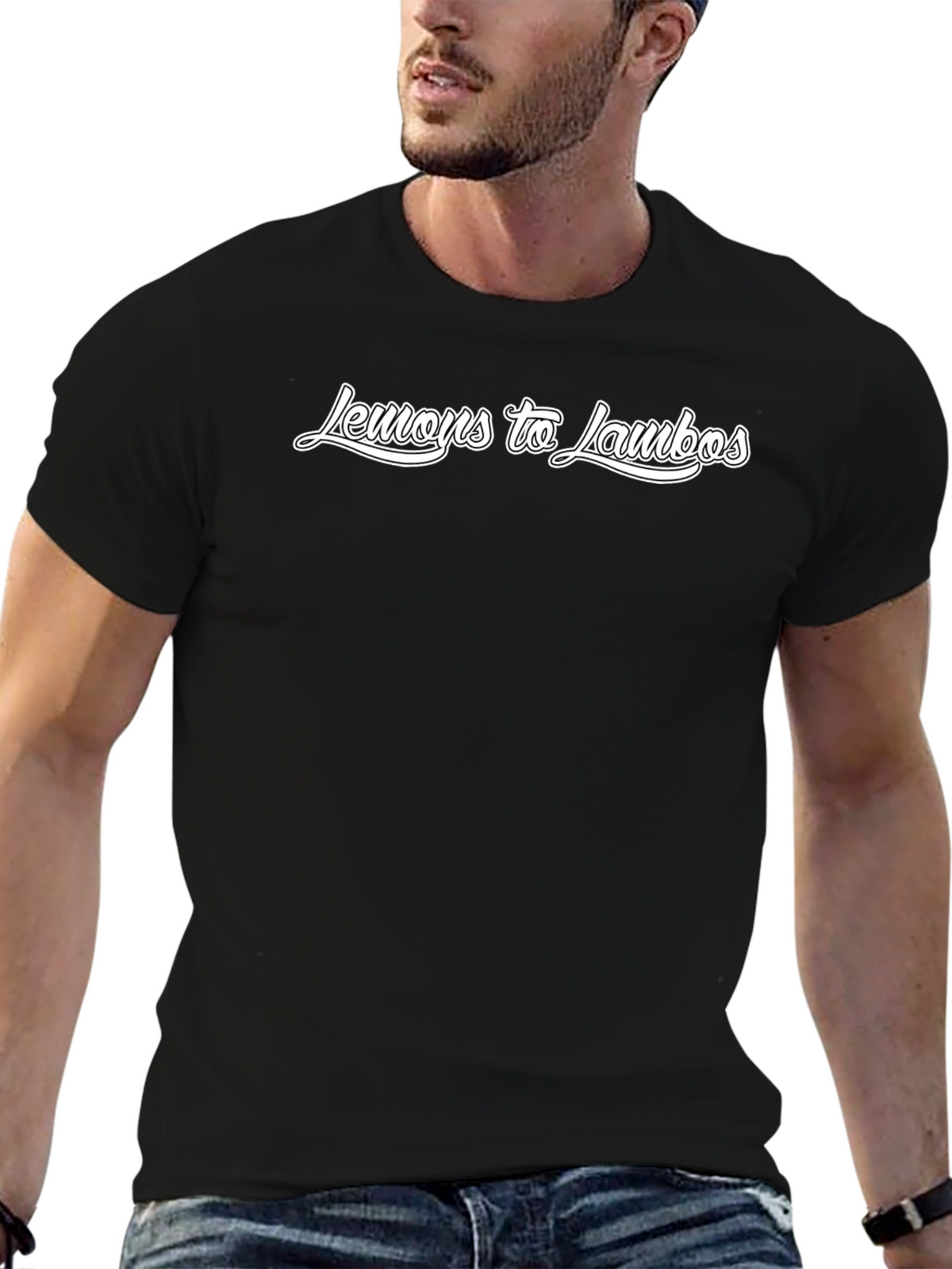 Lemons to Lambos Black Graphic Tee