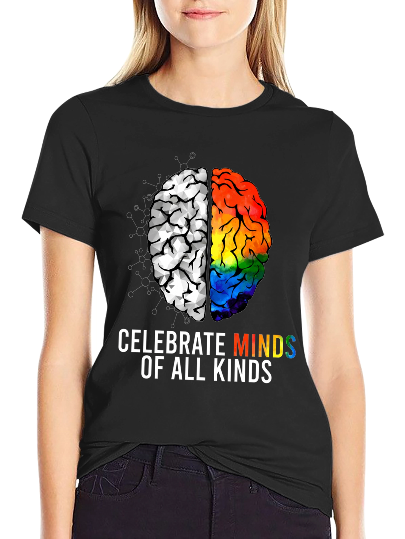 Celebrate All Minds T-Shirt - Autism & LGBTQ+ Pride