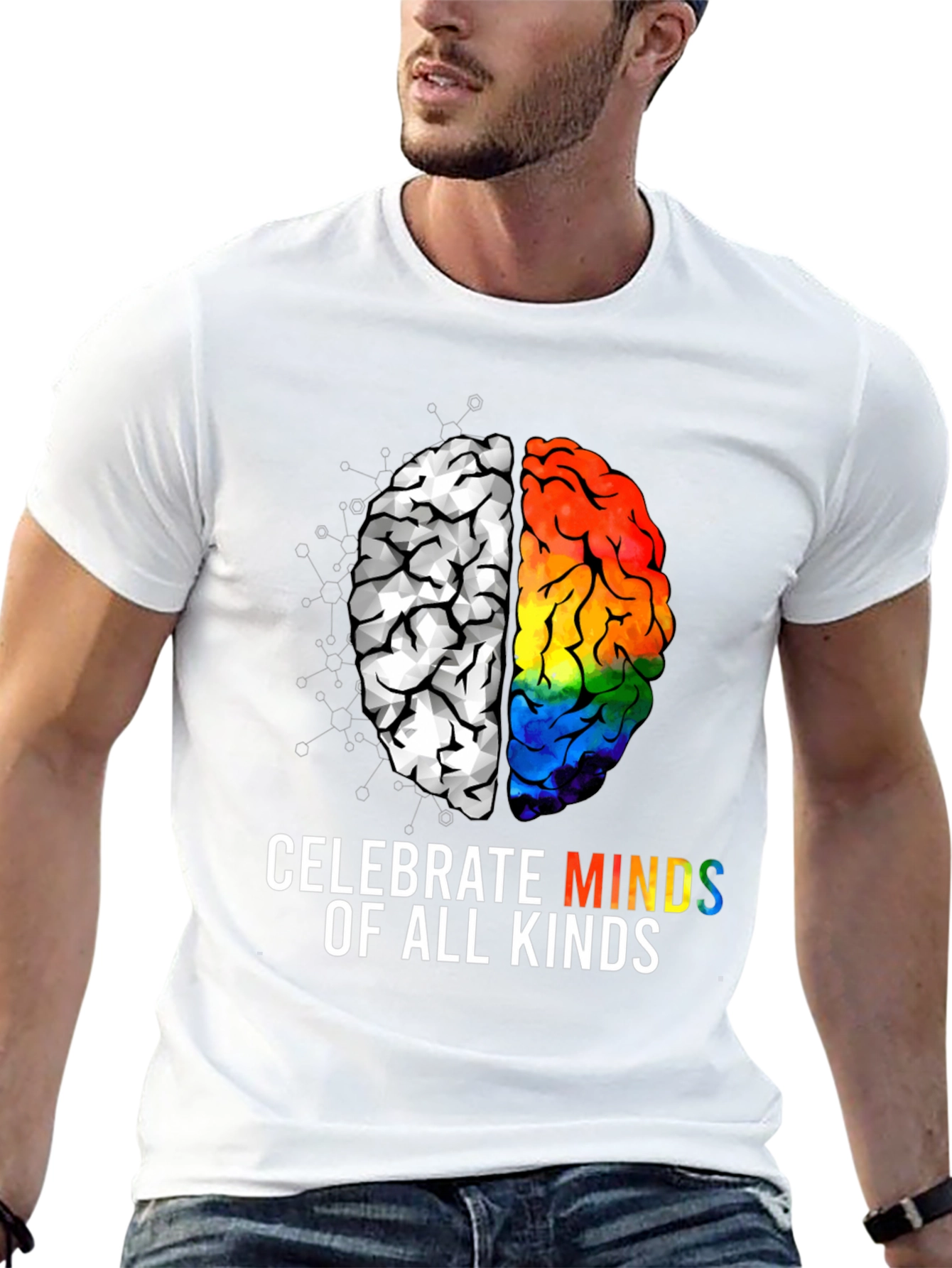 Celebrate All Minds T-Shirt - Autism & LGBTQ+ Pride