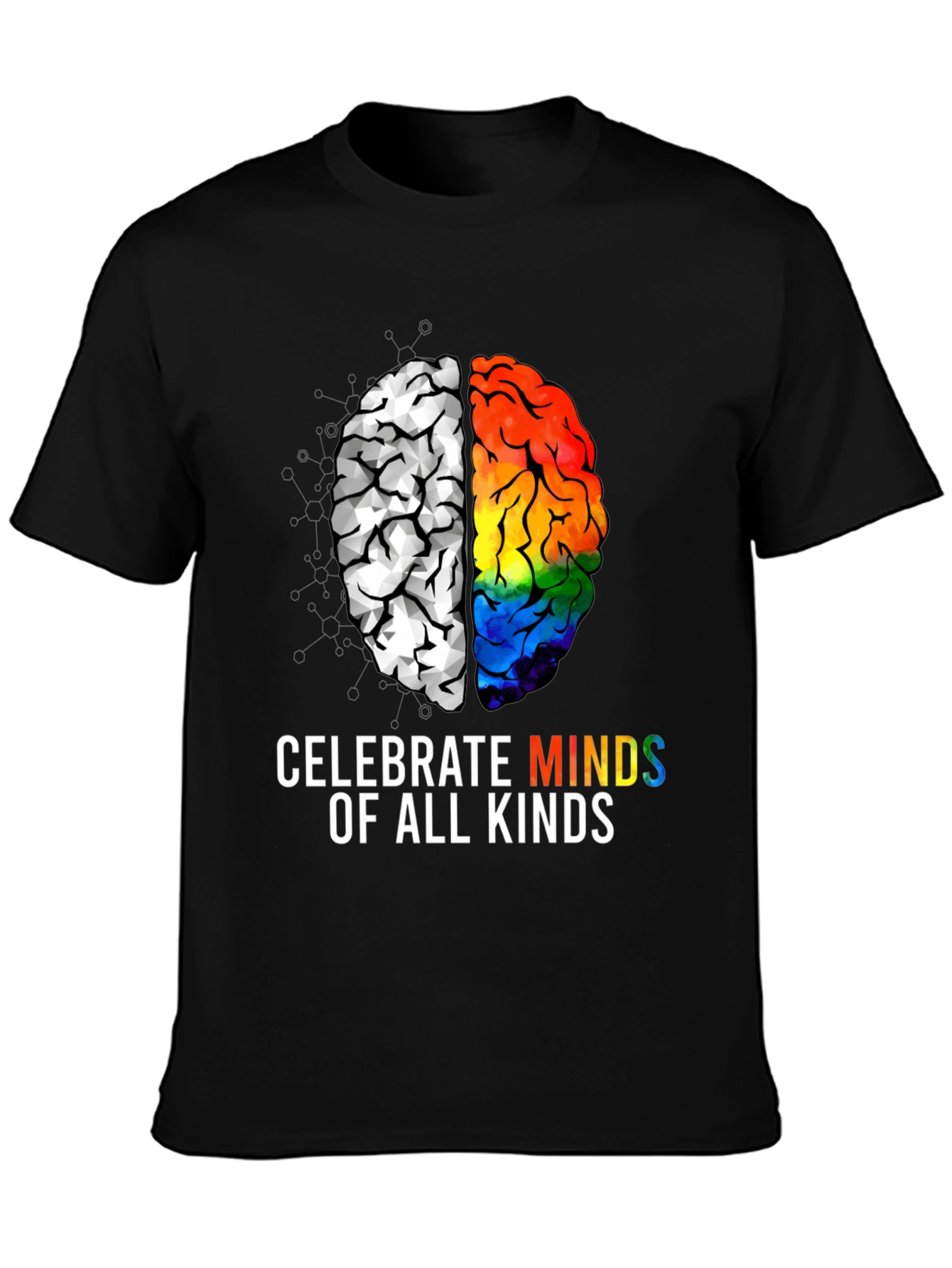 Celebrate All Minds T-Shirt - Autism & LGBTQ+ Pride