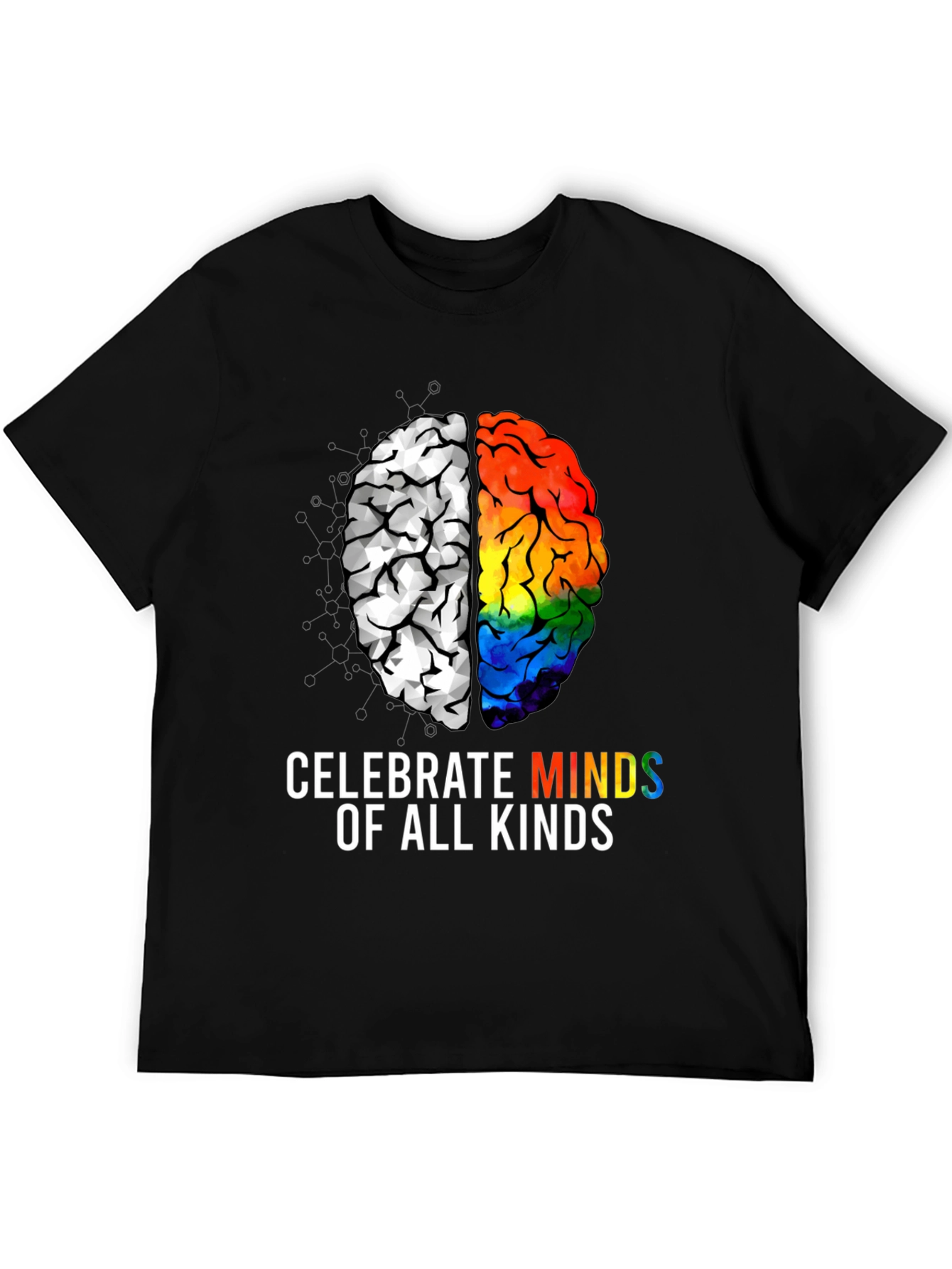 Celebrate All Minds T-Shirt - Autism & LGBTQ+ Pride