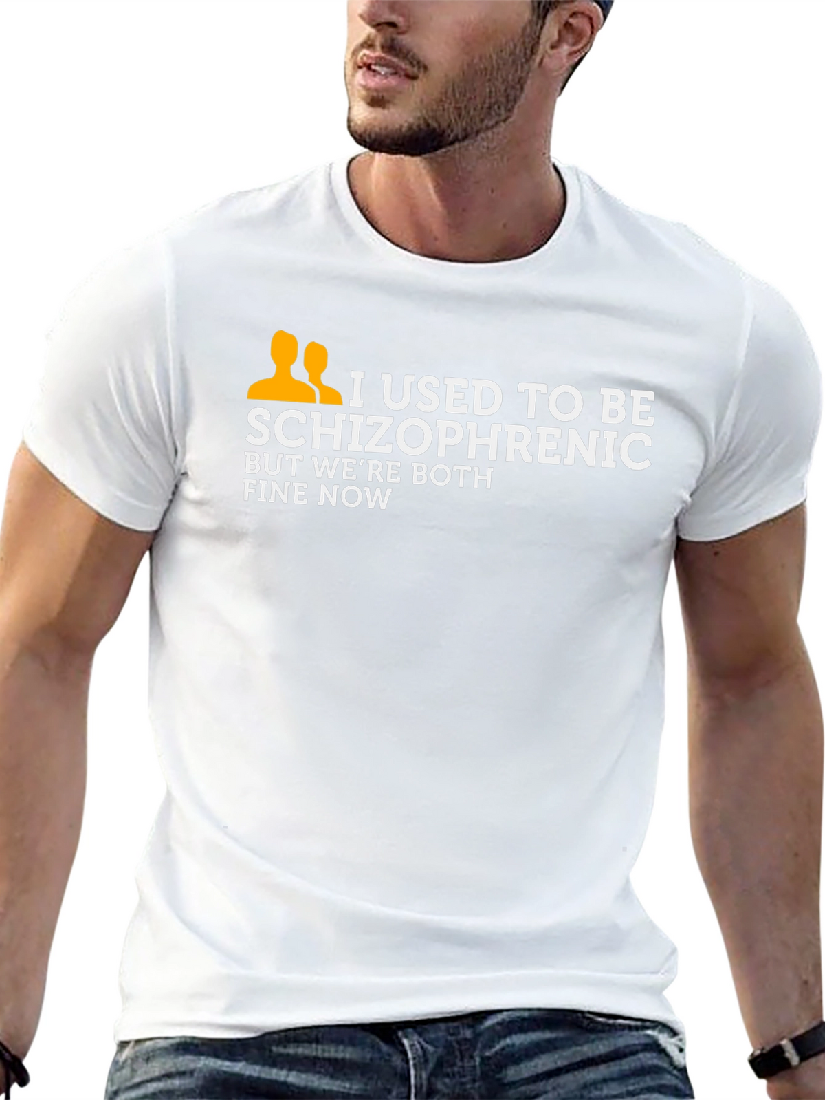 I Used To Be Schizophrenic T-Shirt Funny Joke Tee