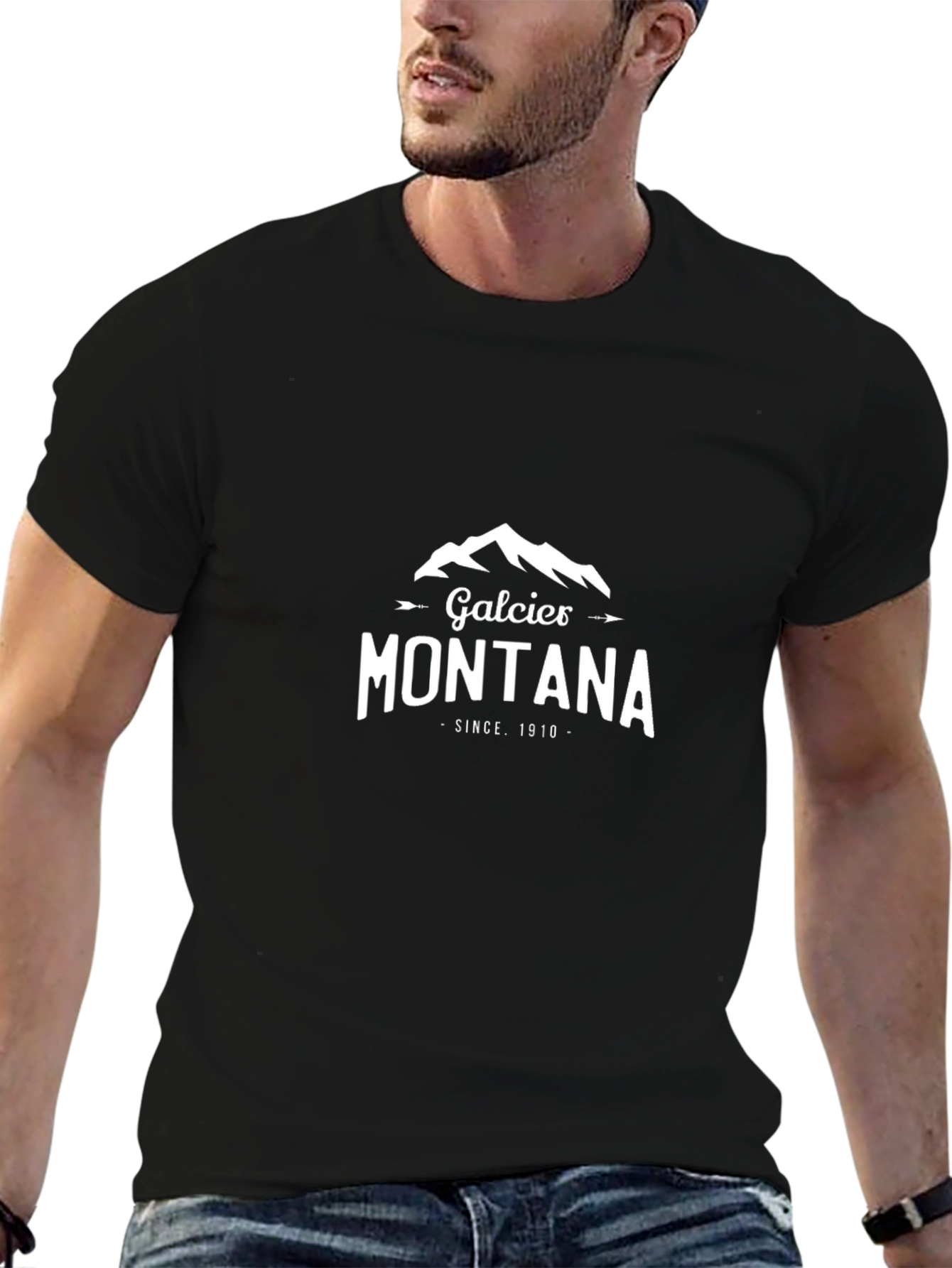 Glacier Montana T-Shirt - Mountain Graphic Tee