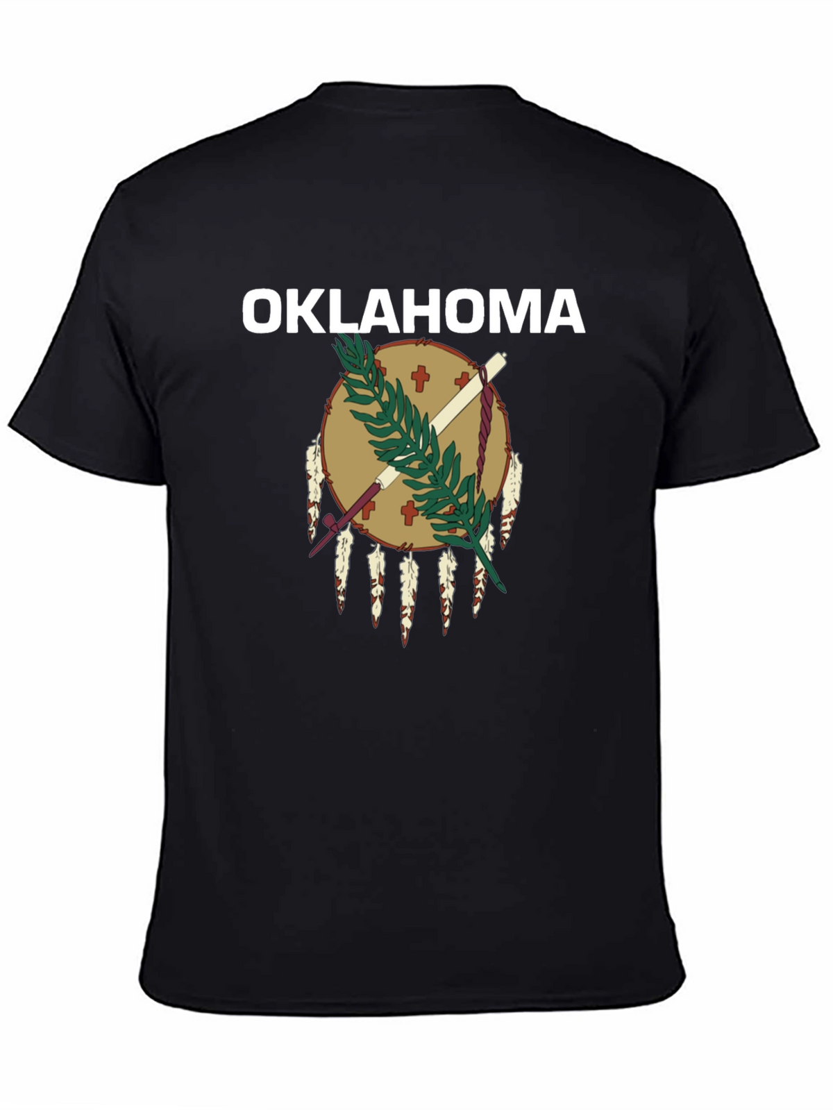 Oklahoma Flag Graphic Black T-Shirt