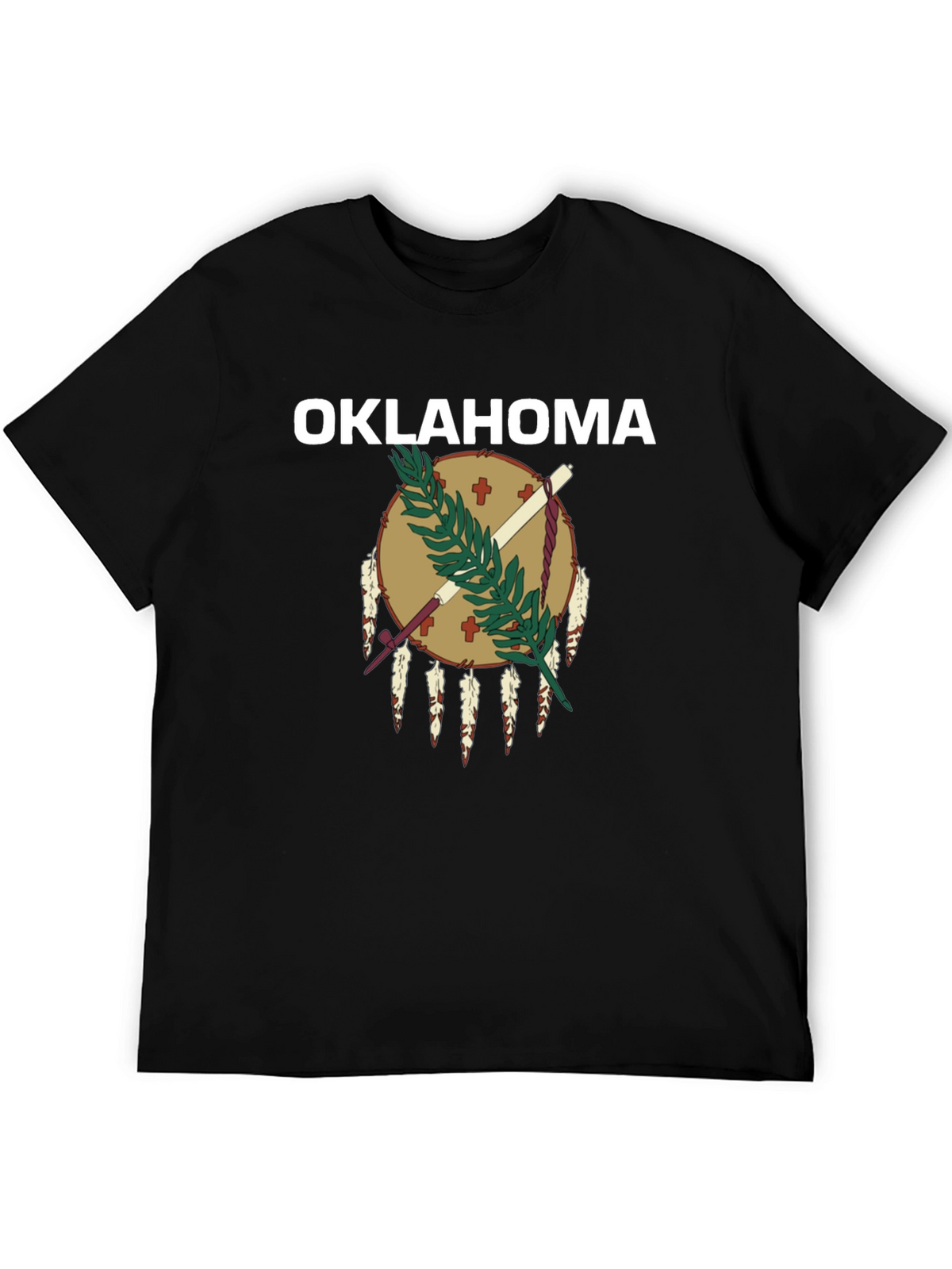 Oklahoma Flag Graphic Black T-Shirt
