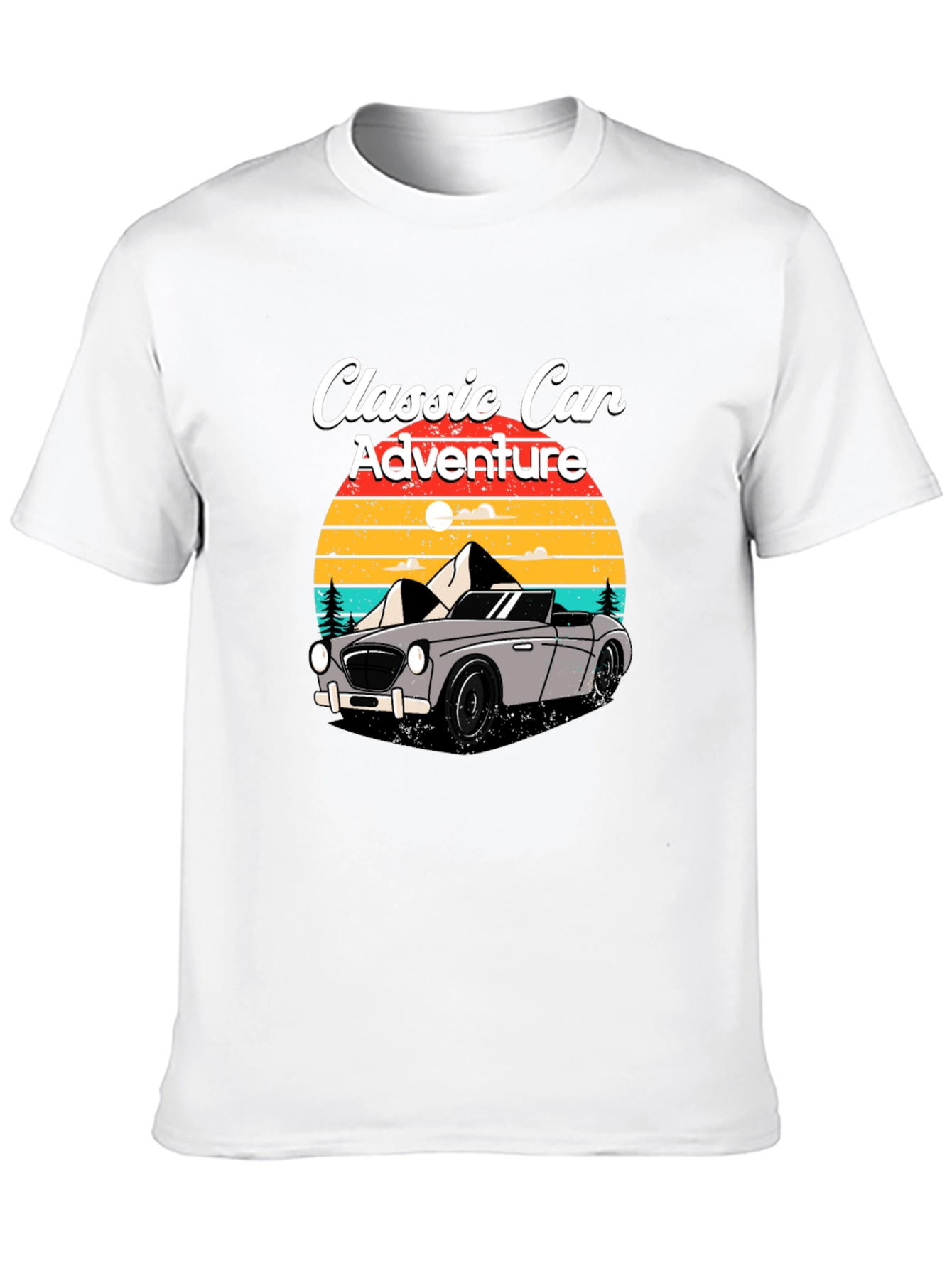 Classic Car Adventure T-Shirt - Retro Design