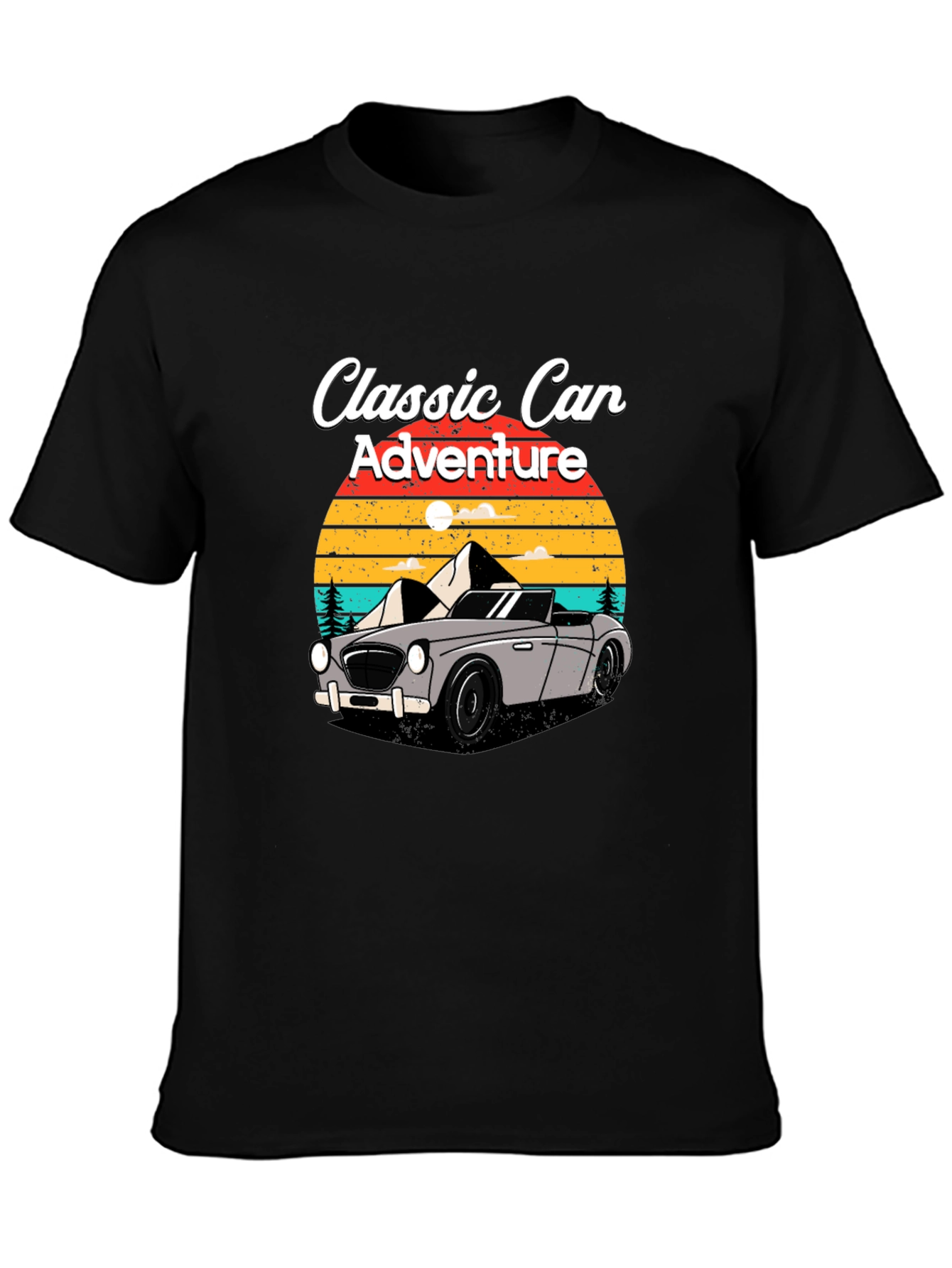 Classic Car Adventure T-Shirt - Retro Design