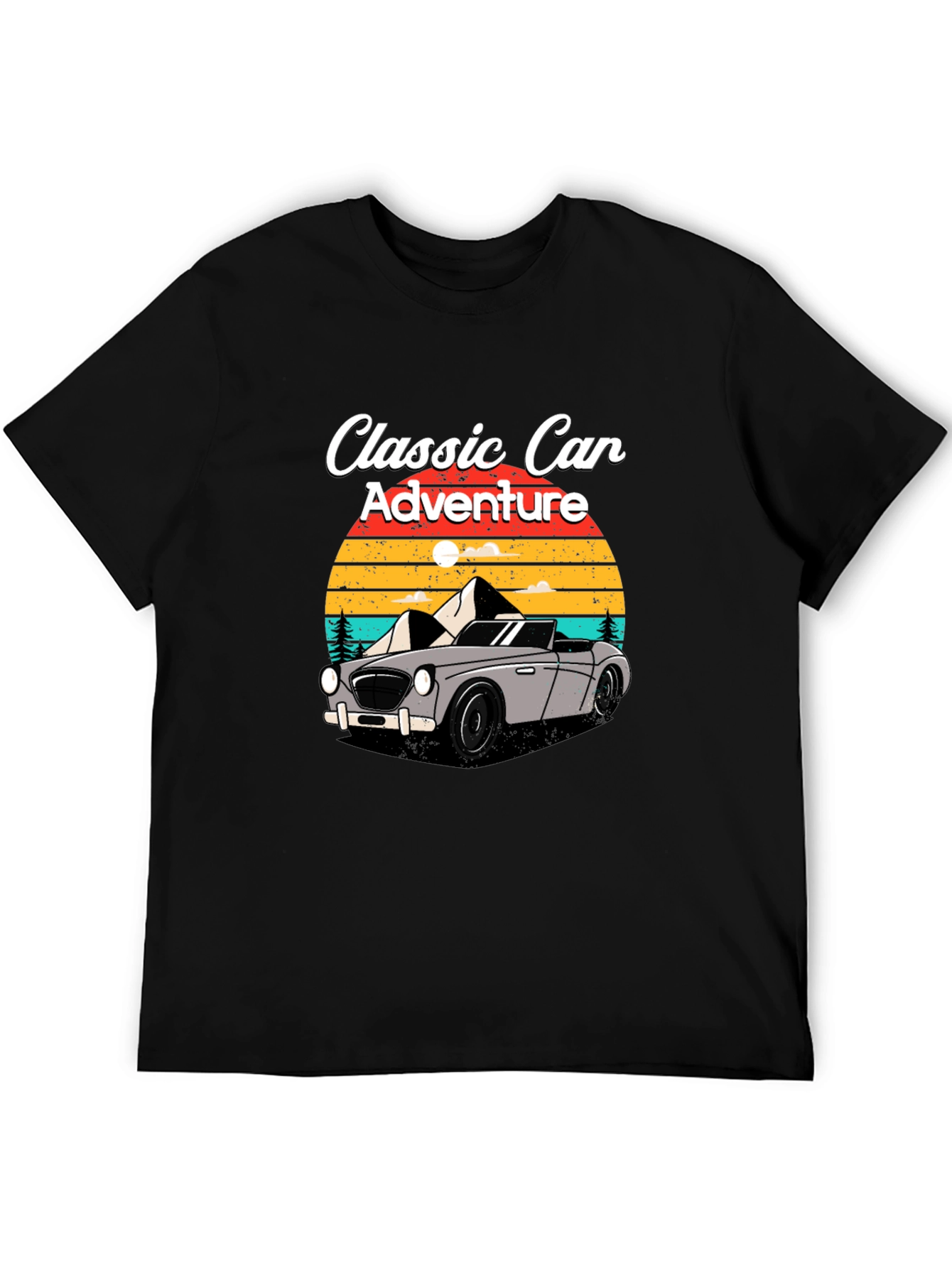 Classic Car Adventure T-Shirt - Retro Design