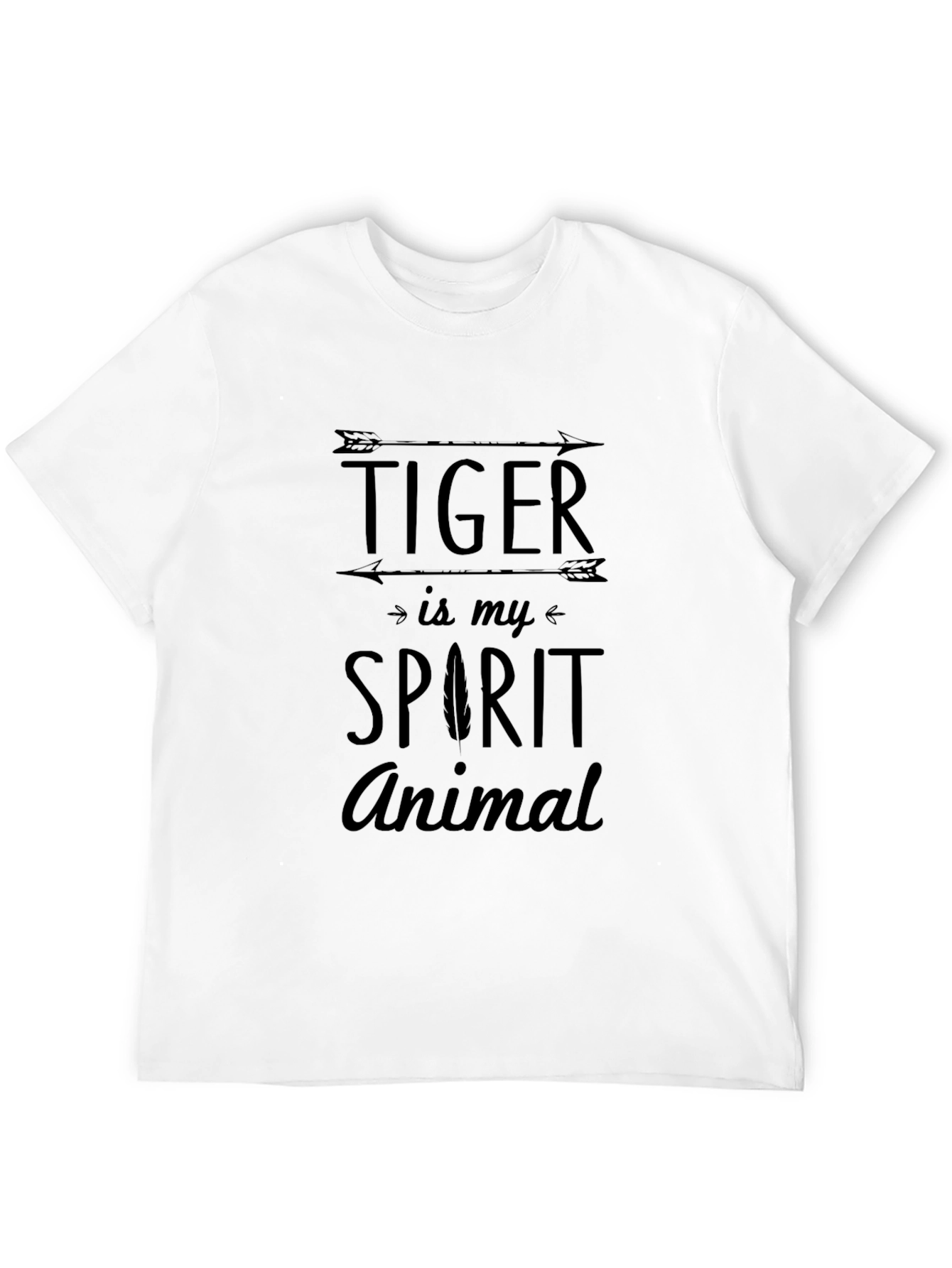 Tiger is My Spirit Animal Black Graphic T-Shirt