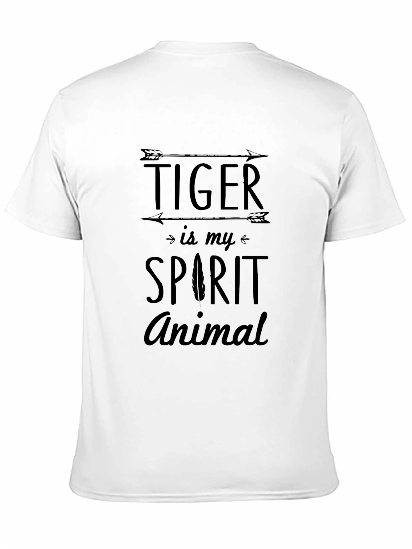 Tiger is My Spirit Animal Black Graphic T-Shirt